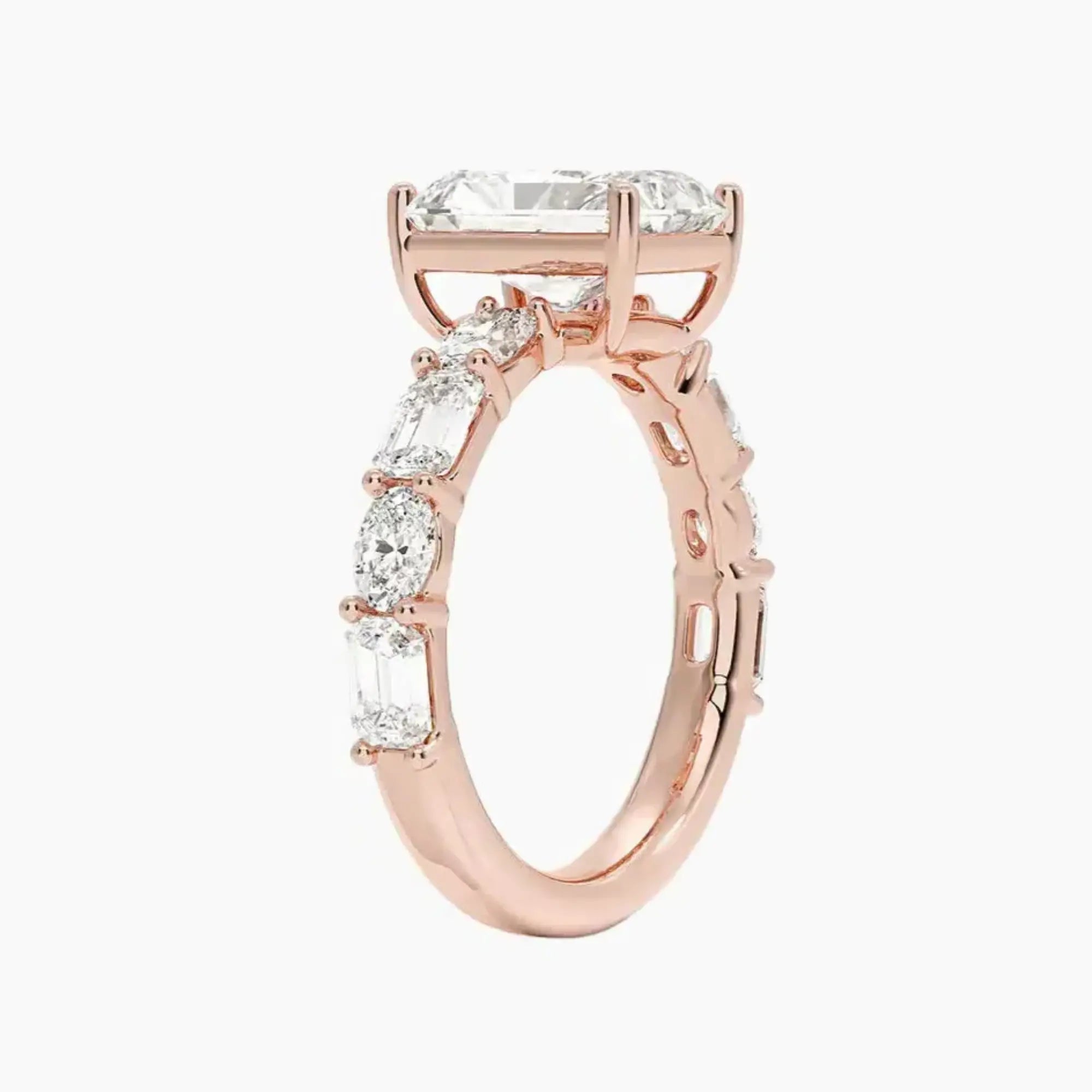 Ariadne Radiant Designer 1 Carat Lab Grown Diamond Engagement Ring in 14K White Gold
