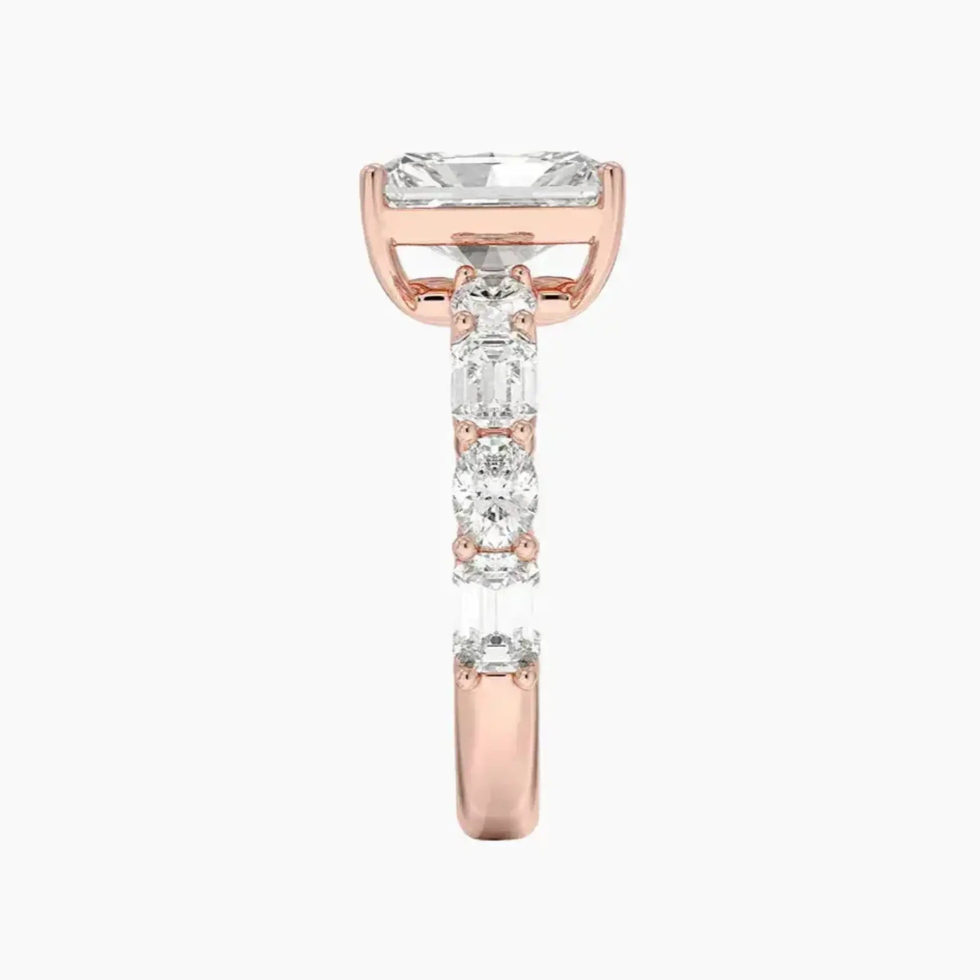 Ariadne Radiant Designer 3 Carat Lab Grown Diamond Engagement Ring in 18K Yellow Gold