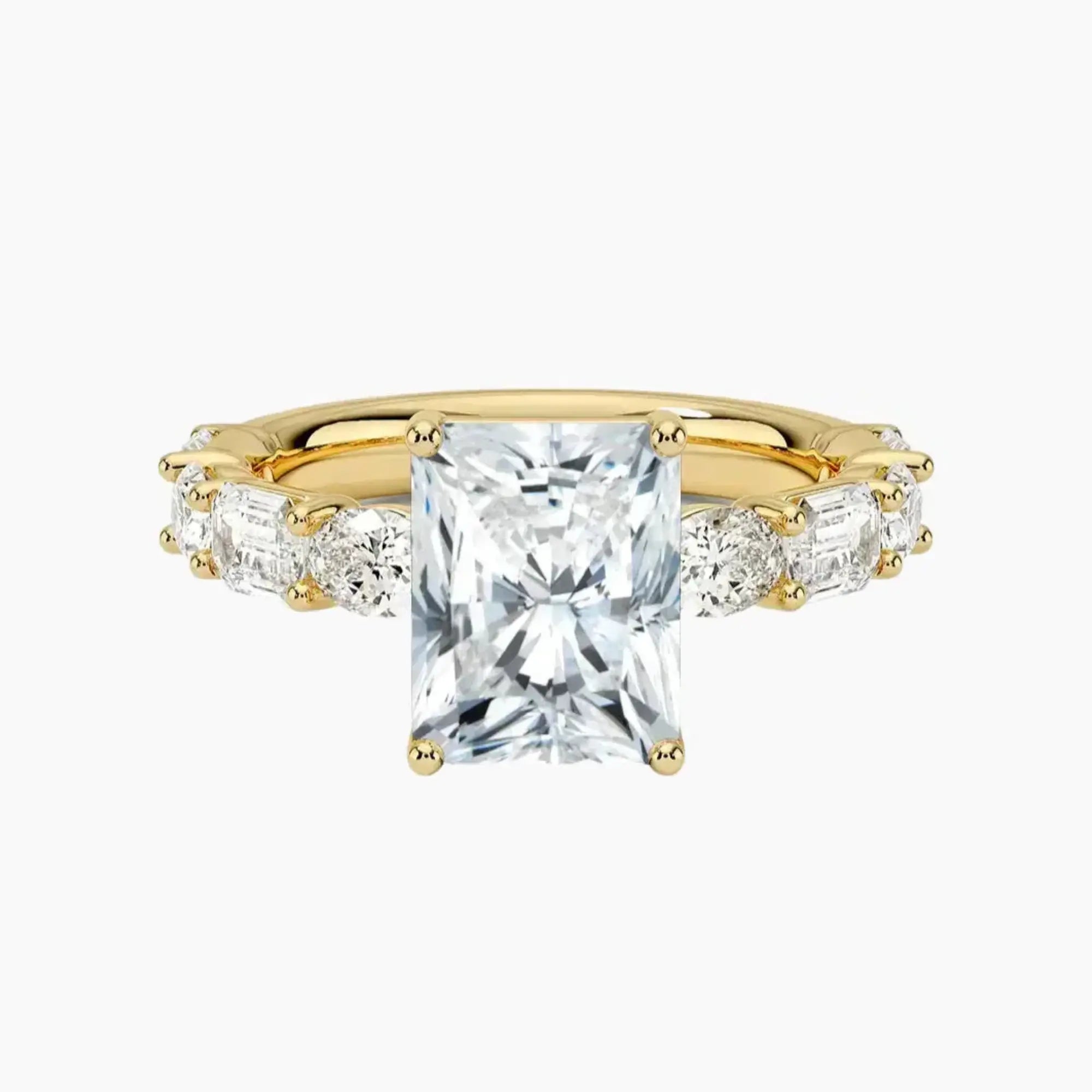 Ariadne Radiant Designer 3 Carat Lab Grown Diamond Engagement Ring in 14K Rose Gold
