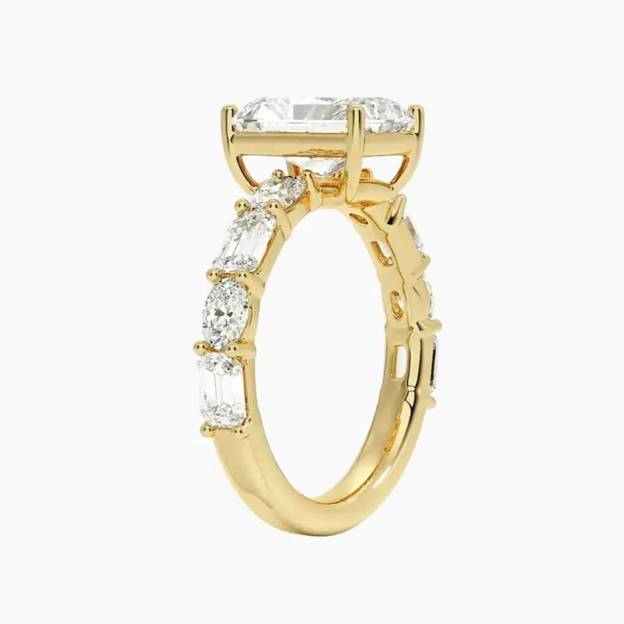 Ariadne Radiant Designer 2 Carat Lab Grown Diamond Engagement Ring in 18K Yellow Gold