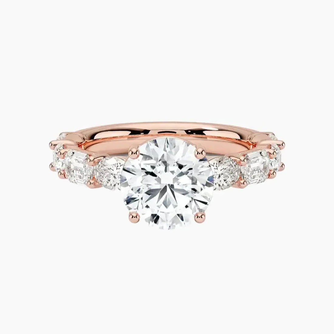 Ariadne Round Designer 1.5 Carat Lab Grown Diamond Engagement Ring in 14K Yellow Gold