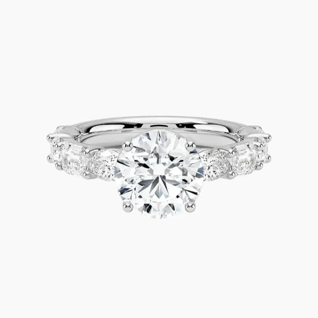 Ariadne Round Designer 1 Carat Lab Grown Diamond Engagement Ring in 18K Rose Gold