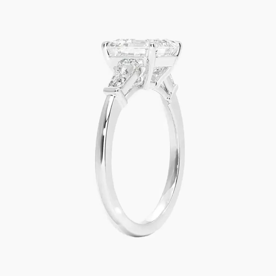 Nyx Asscher Three Stone Diamond Ring Setting in 18K Yellow Gold