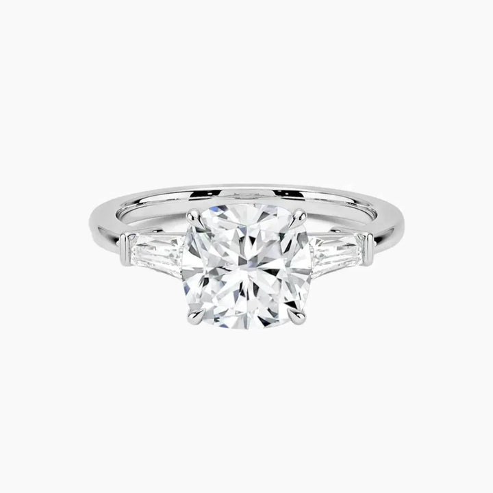 Nyx Cushion Three Stone 1.5 Carat Lab Grown Diamond Engagement Ring in 18K White Gold