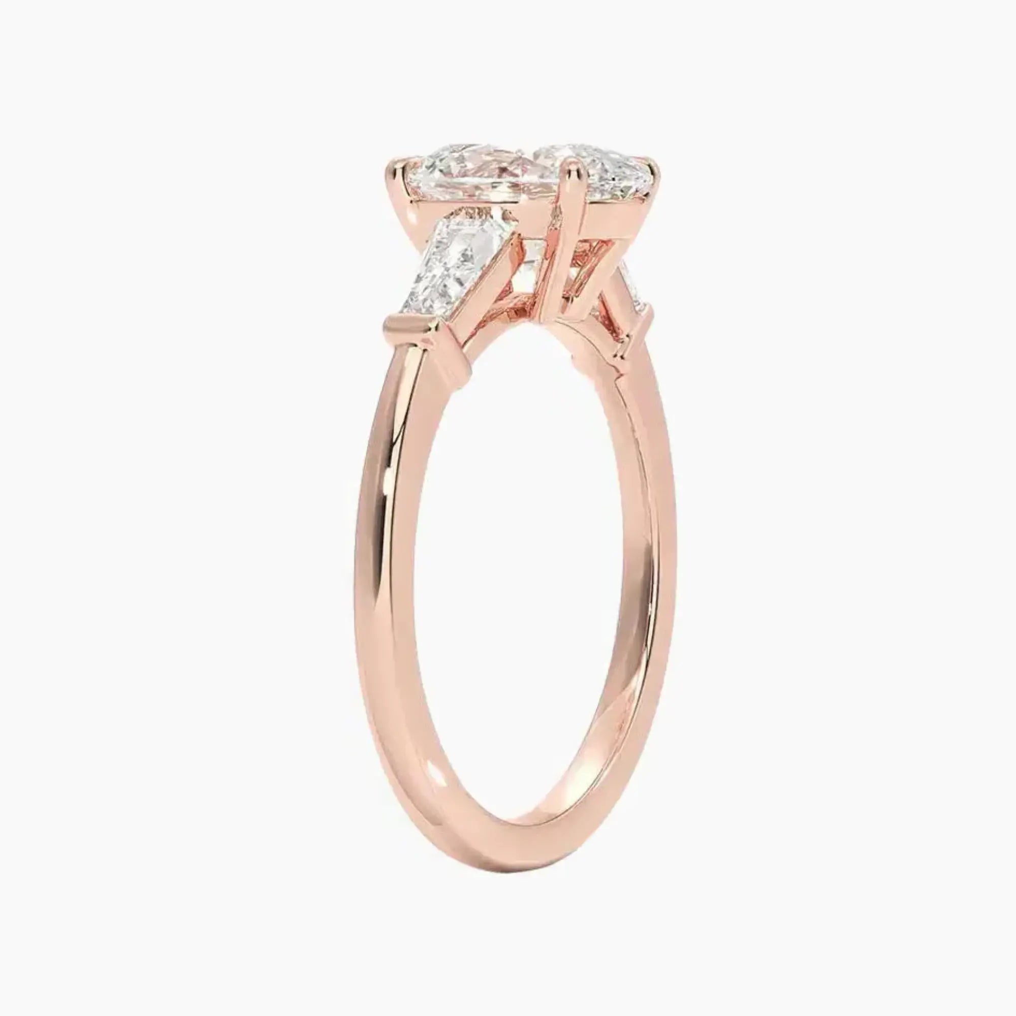 Nyx Oval Three Stone 2 Carat Lab Grown Diamond Engagement Ring in 18K White Gold