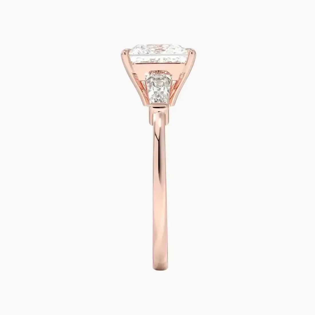 Nyx Princess Three Stone 1 Carat Lab Grown Diamond Engagement Ring in 14K White Gold