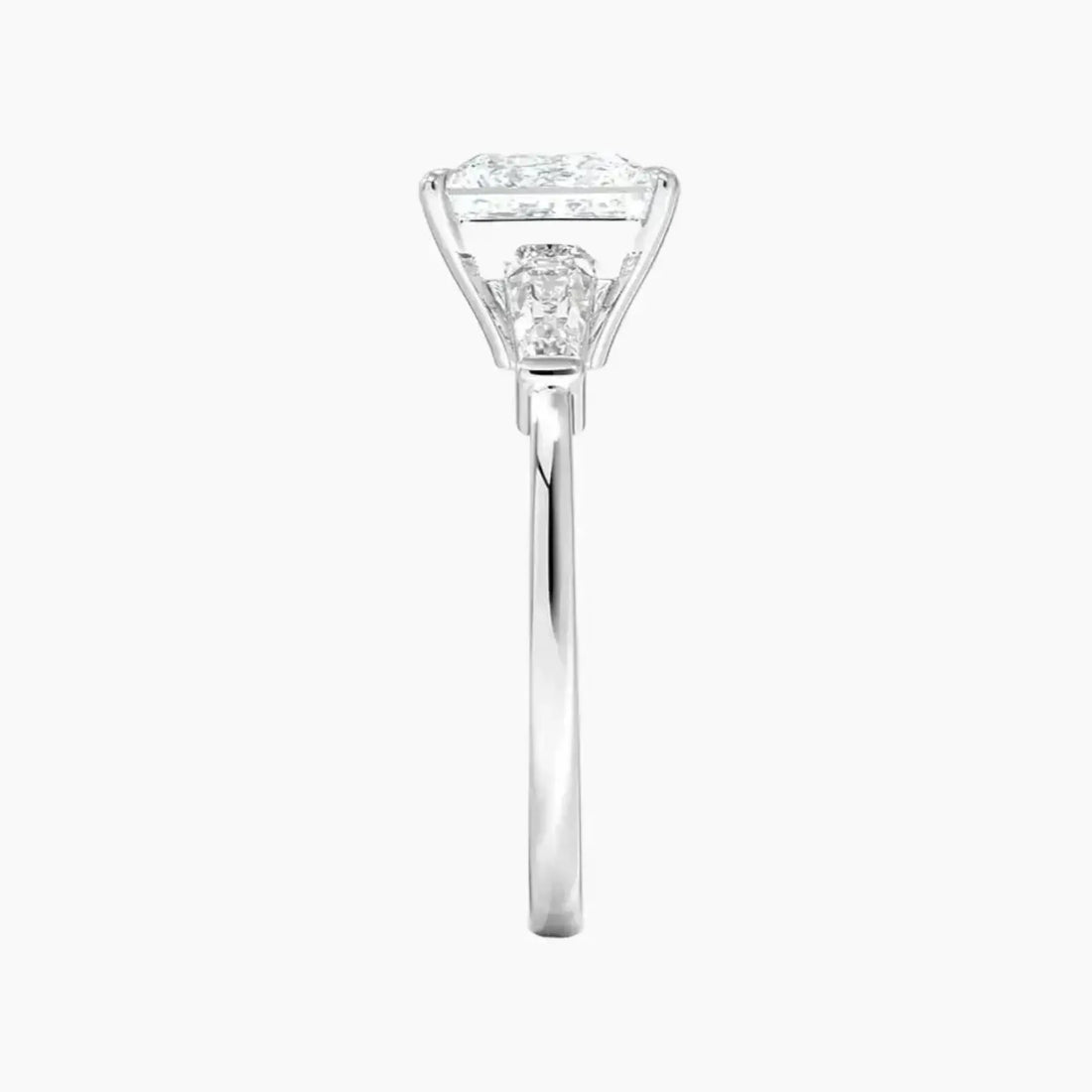 Nyx Princess Three Stone 2.5 Carat Lab Grown Diamond Engagement Ring in 18K White Gold