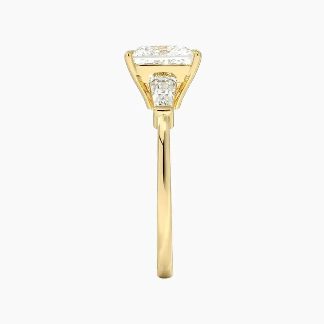 Nyx Princess Three Stone 1 Carat Lab Grown Diamond Engagement Ring in 18K Rose Gold