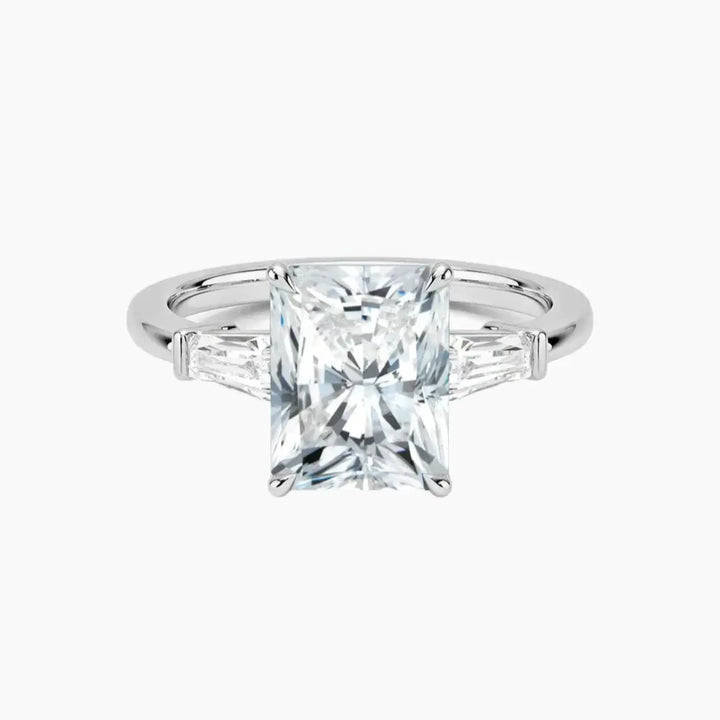 Nyx Radiant Three Stone 1.5 Carat Lab Grown Diamond Engagement Ring in 18K White Gold