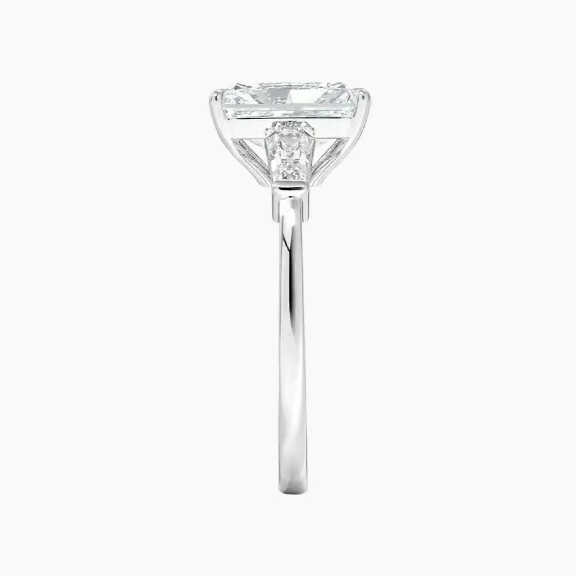 Nyx Radiant Three Stone 3 Carat Lab Grown Diamond Engagement Ring in 14K White Gold