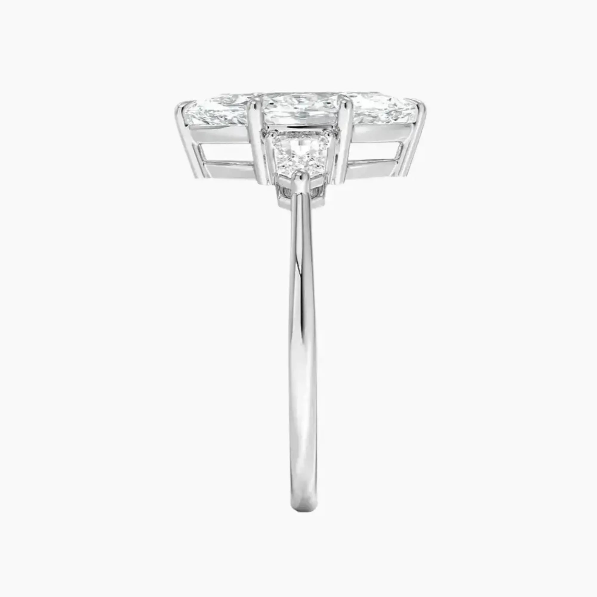 Thalassa Marquise Three Stone 3 Carat Lab Grown Diamond Engagement Ring in 14K White Gold