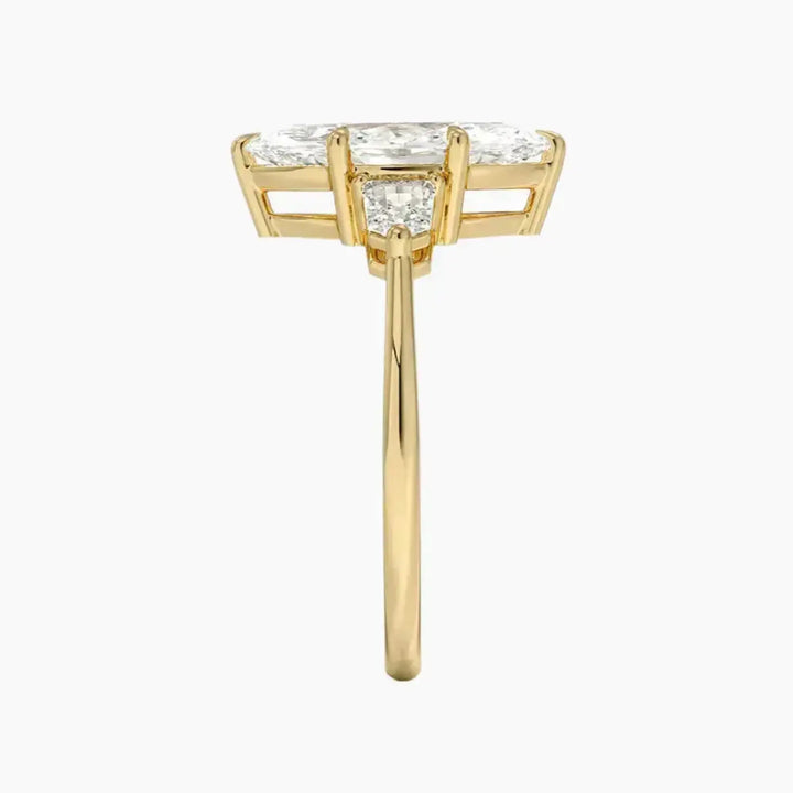 Thalassa Marquise Three Stone 1.5 Carat Lab Grown Diamond Engagement Ring in 18K Rose Gold