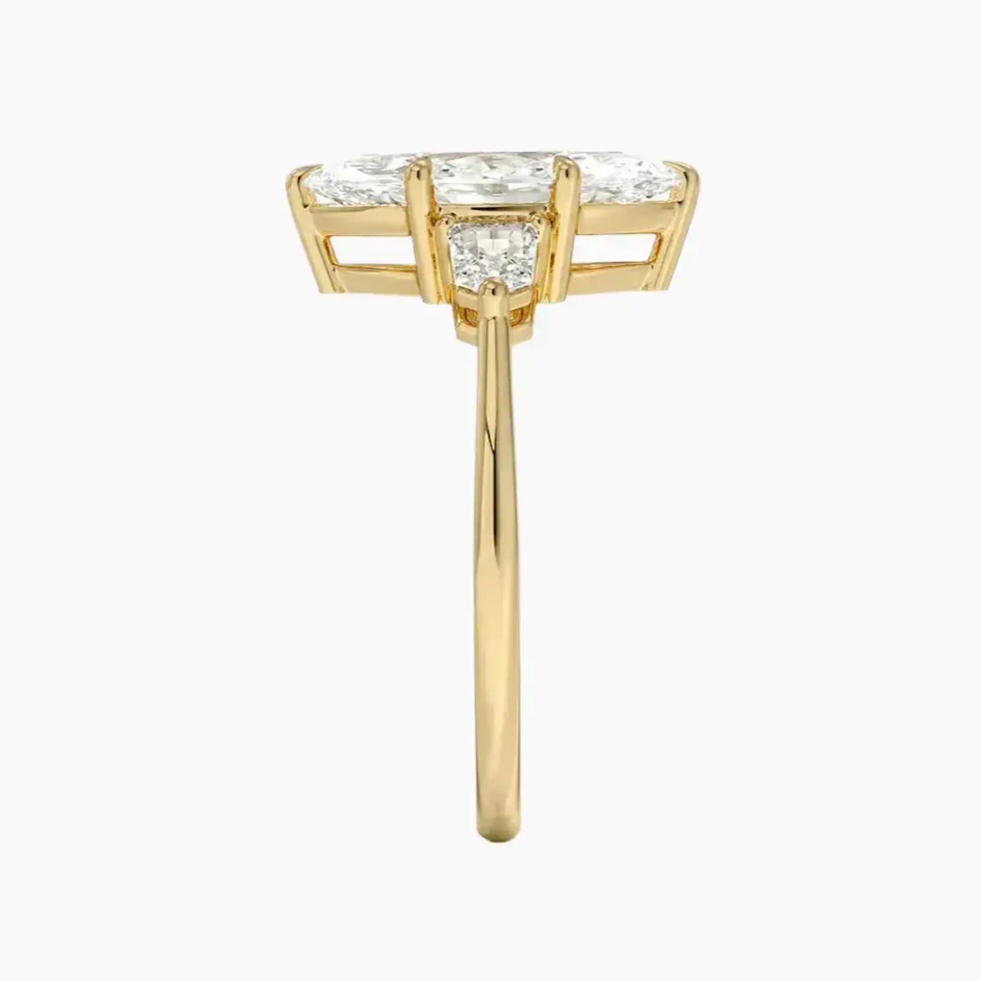 Thalassa Marquise Three Stone 3 Carat Lab Grown Diamond Engagement Ring in 14K White Gold