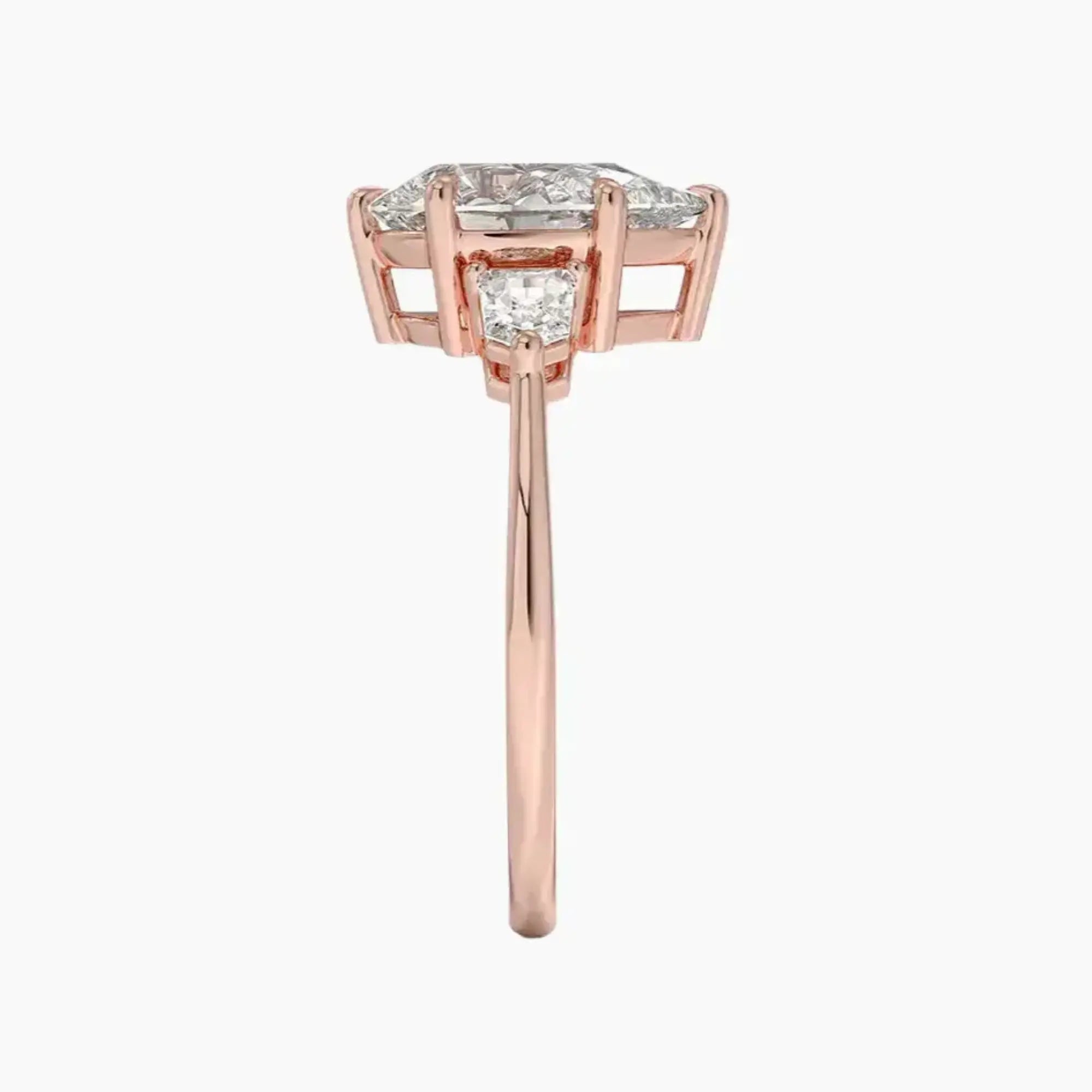 Thalassa Pear Three Stone Diamond Ring Setting in 14K White Gold