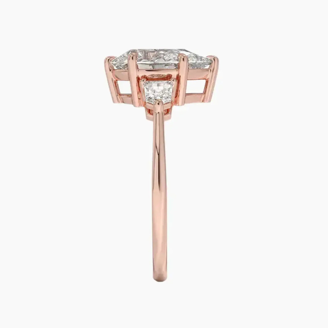 Thalassa Pear Three Stone Diamond Ring Setting in 14K White Gold