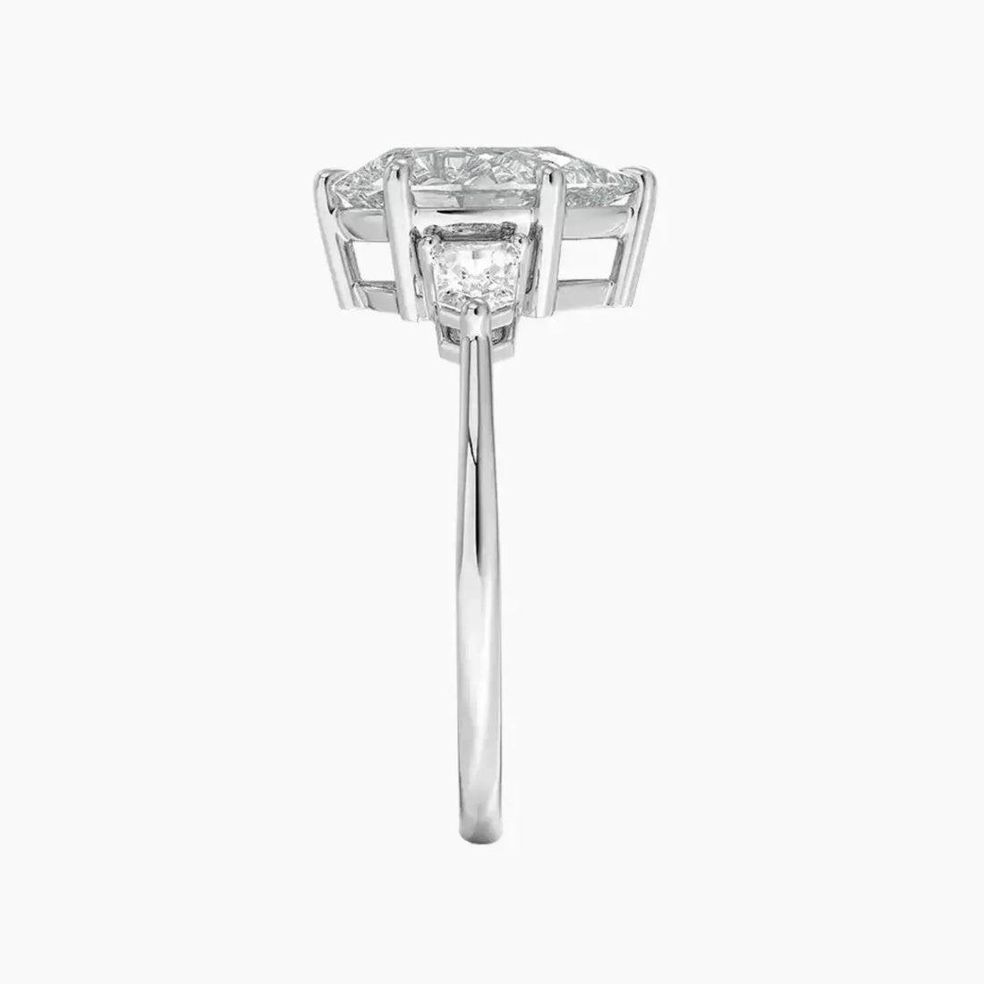 Thalassa Pear Three Stone Diamond Ring Setting in 18K Rose Gold