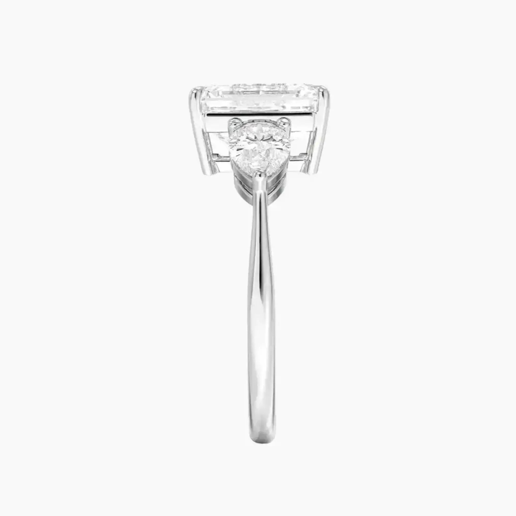 Calliope Emerald Three Stone 1.5 Carat Lab Grown Diamond Engagement Ring in 18K Rose Gold