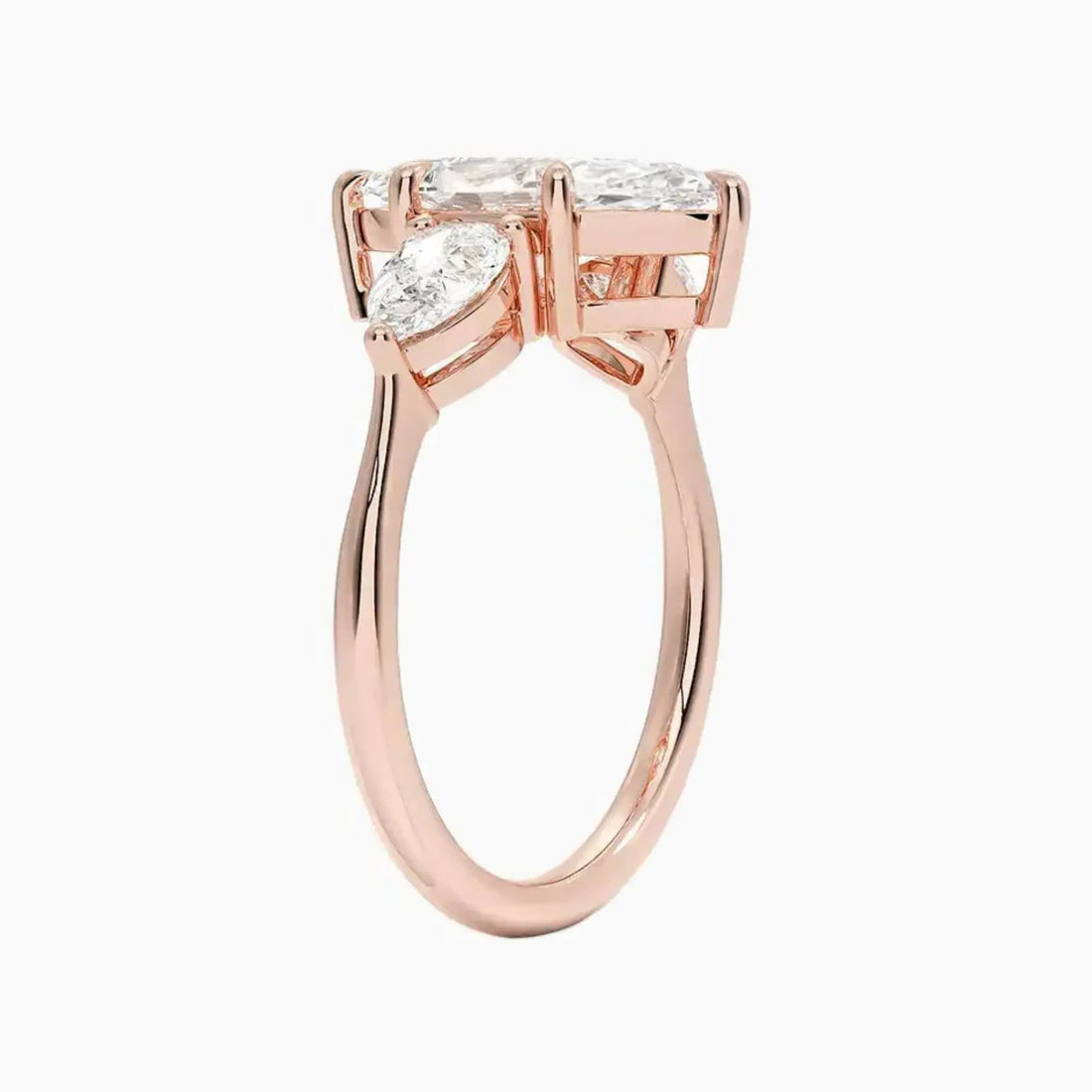 Calliope Marquise Three Stone 2 Carat Lab Grown Diamond Engagement Ring in 18K White Gold