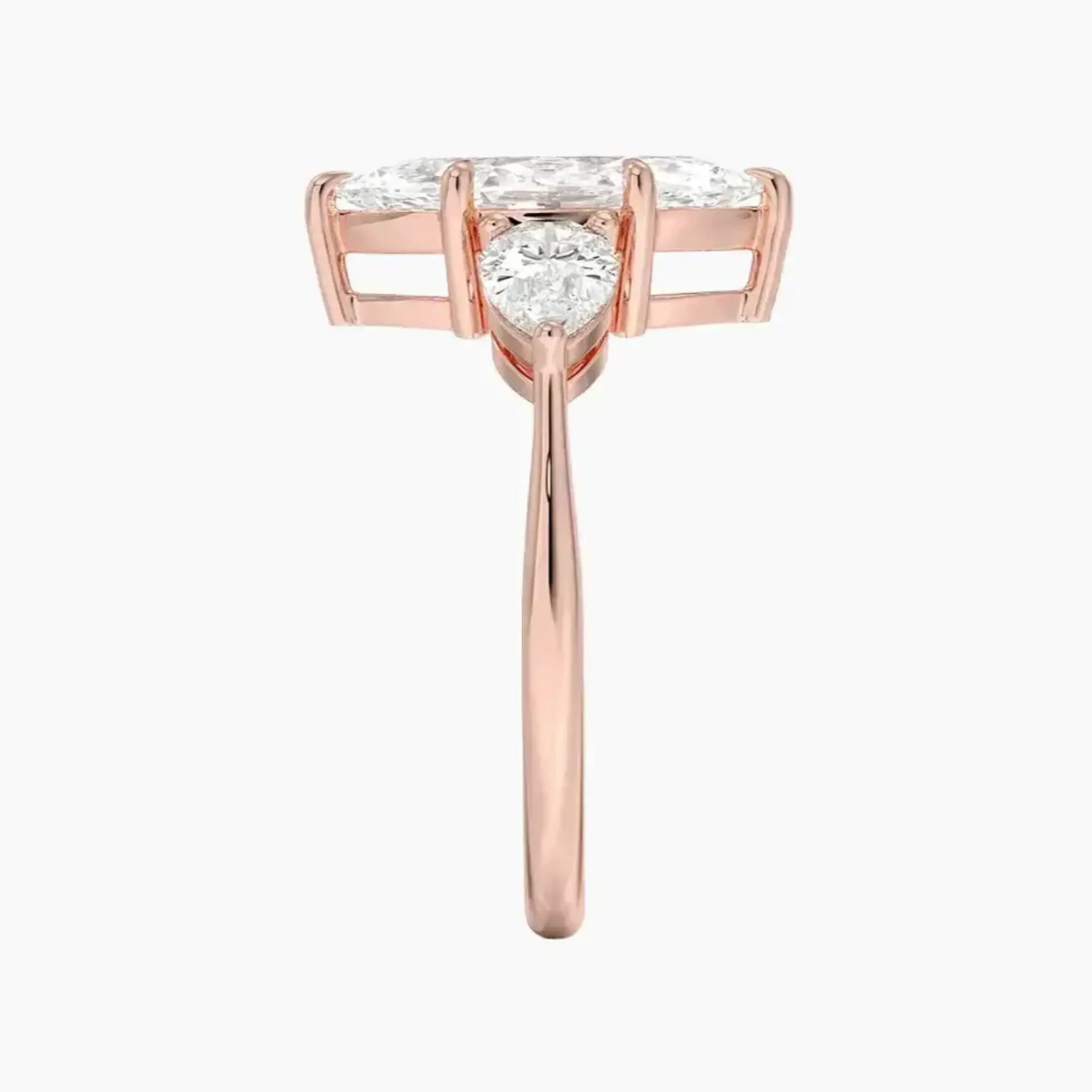 Calliope Marquise Three Stone 2 Carat Lab Grown Diamond Engagement Ring in 18K Yellow Gold