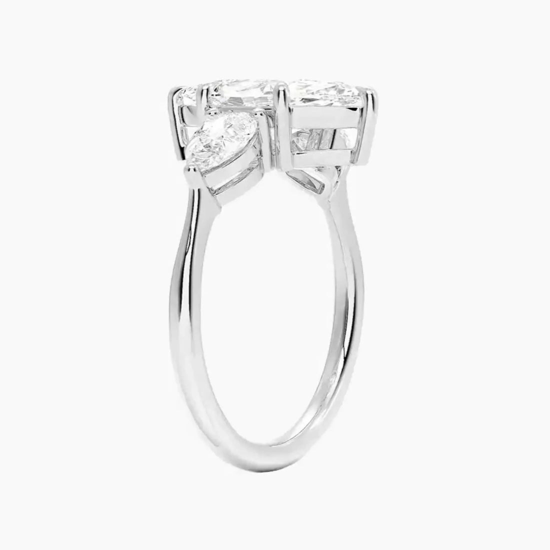 Calliope Marquise Three Stone 3 Carat Lab Grown Diamond Engagement Ring in 14K Rose Gold