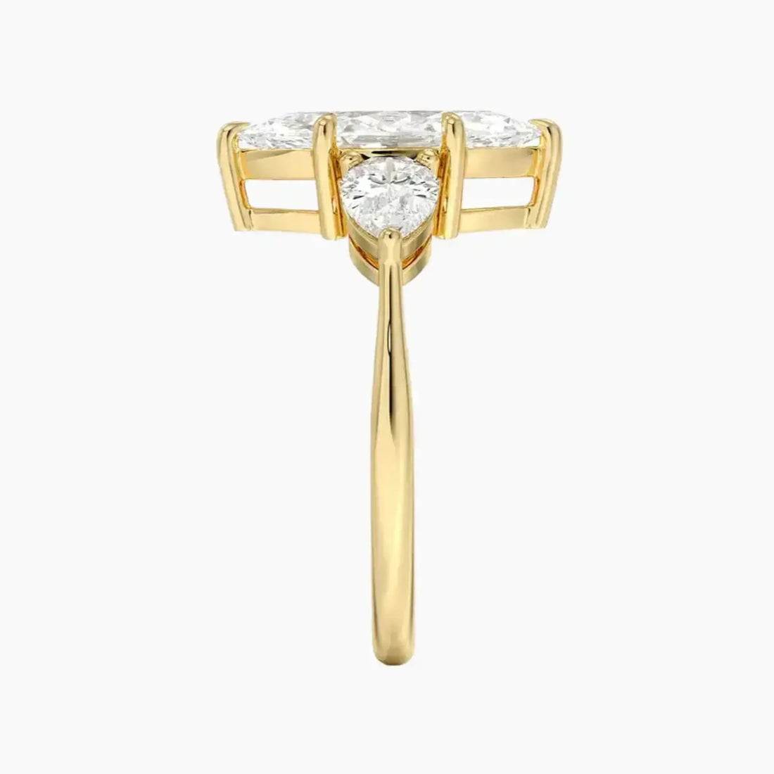 Calliope Marquise Three Stone 1 Carat Lab Grown Diamond Engagement Ring in 14K Rose Gold