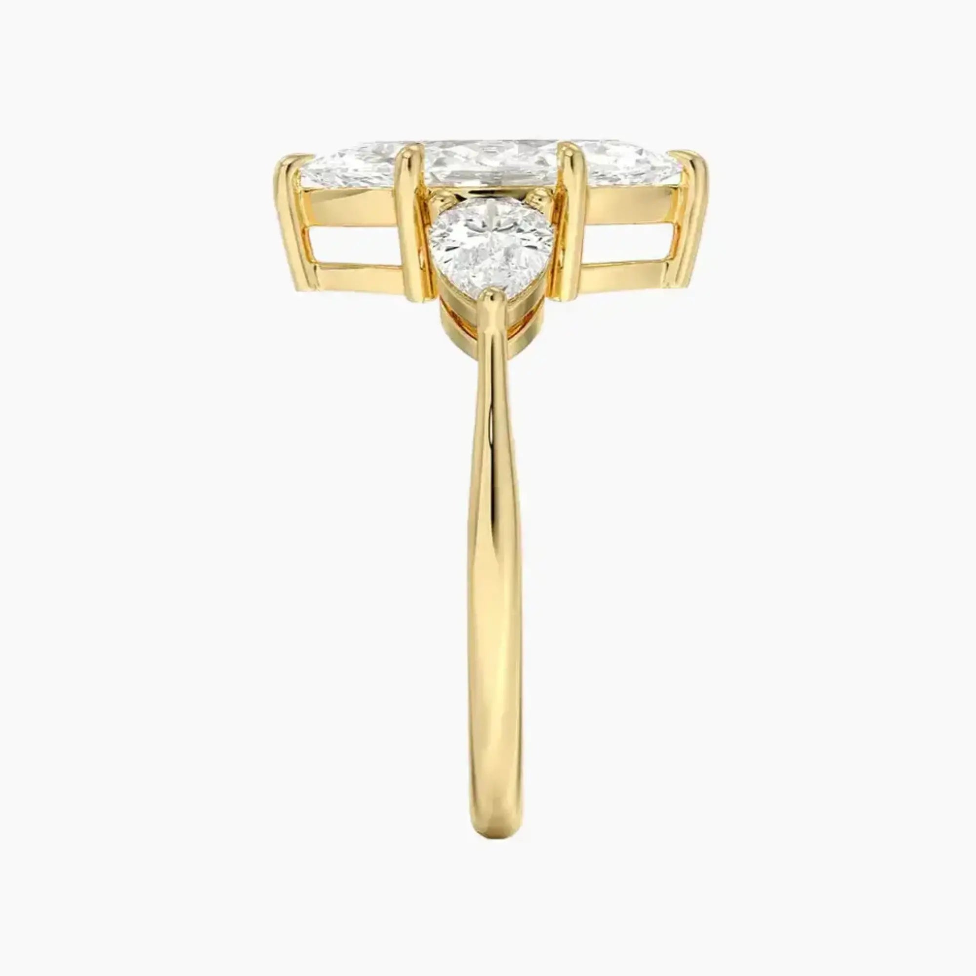 Calliope Marquise Three Stone 2 Carat Lab Grown Diamond Engagement Ring in 14K White Gold