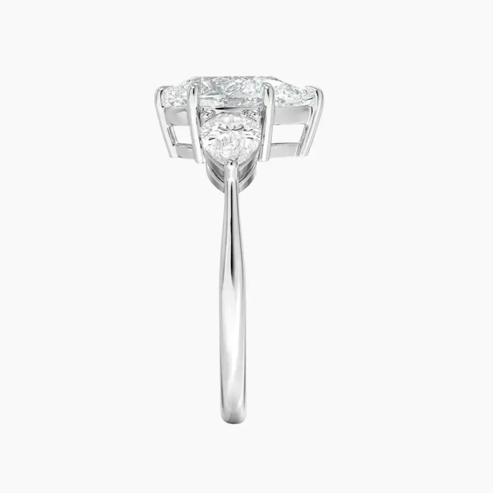 Calliope Pear Three Stone 1.5 Carat Lab Grown Diamond Engagement Ring in 18K White Gold