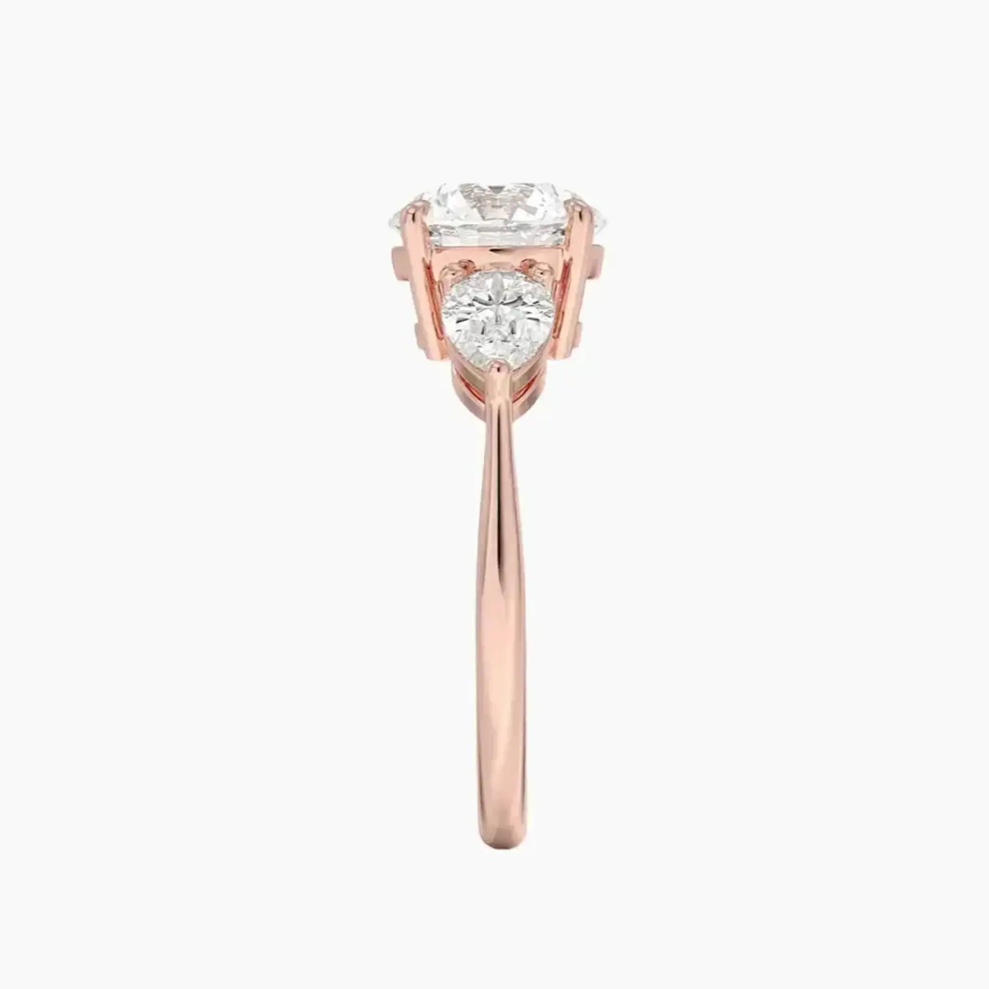 Calliope Round Three Stone 1.5 Carat Lab Grown Diamond Engagement Ring in 14K White Gold