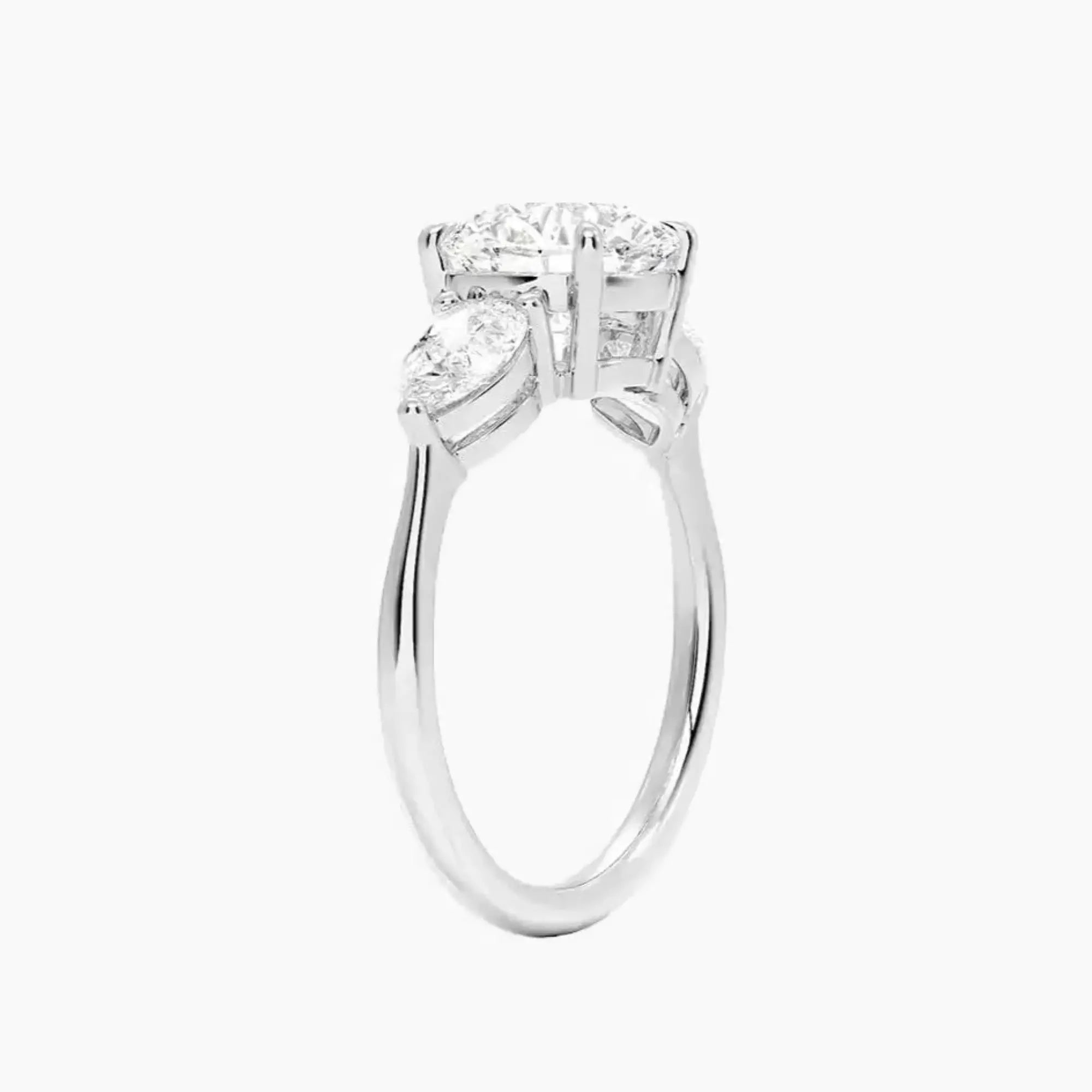 Calliope Round Three Stone 1 Carat Lab Grown Diamond Engagement Ring in 18K Rose Gold