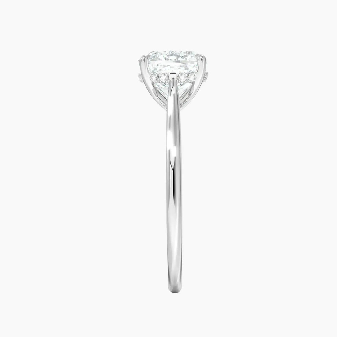 Hestia Cushion Hidden Halo 2.5 Carat Lab Grown Diamond Engagement Ring in 18K Rose Gold
