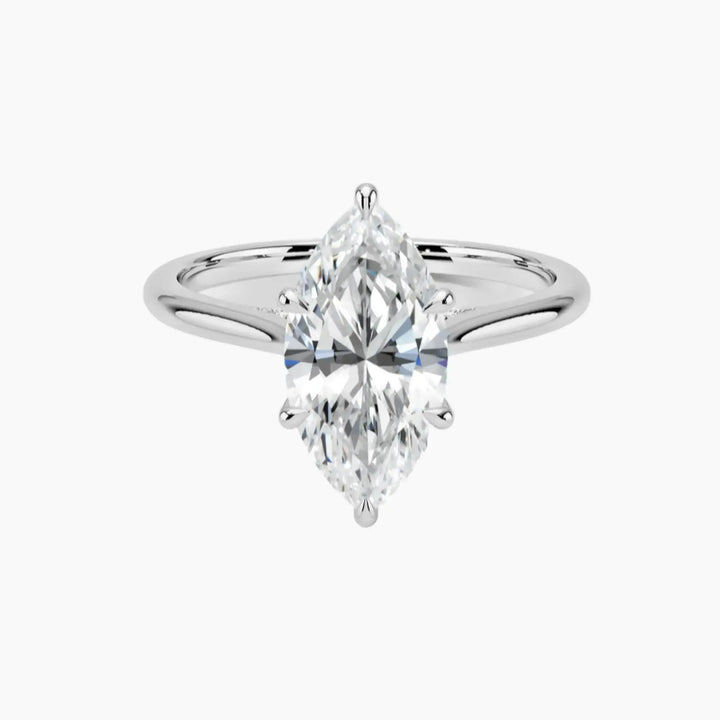 Hestia Marquise Hidden Halo 3 Carat Lab Grown Diamond Engagement Ring in 14K White Gold