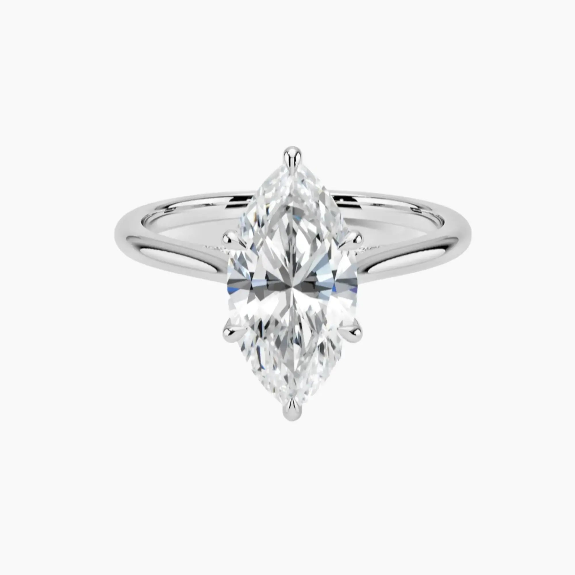 Hestia Marquise Hidden Halo 1.5 Carat Lab Grown Diamond Engagement Ring in 14K White Gold