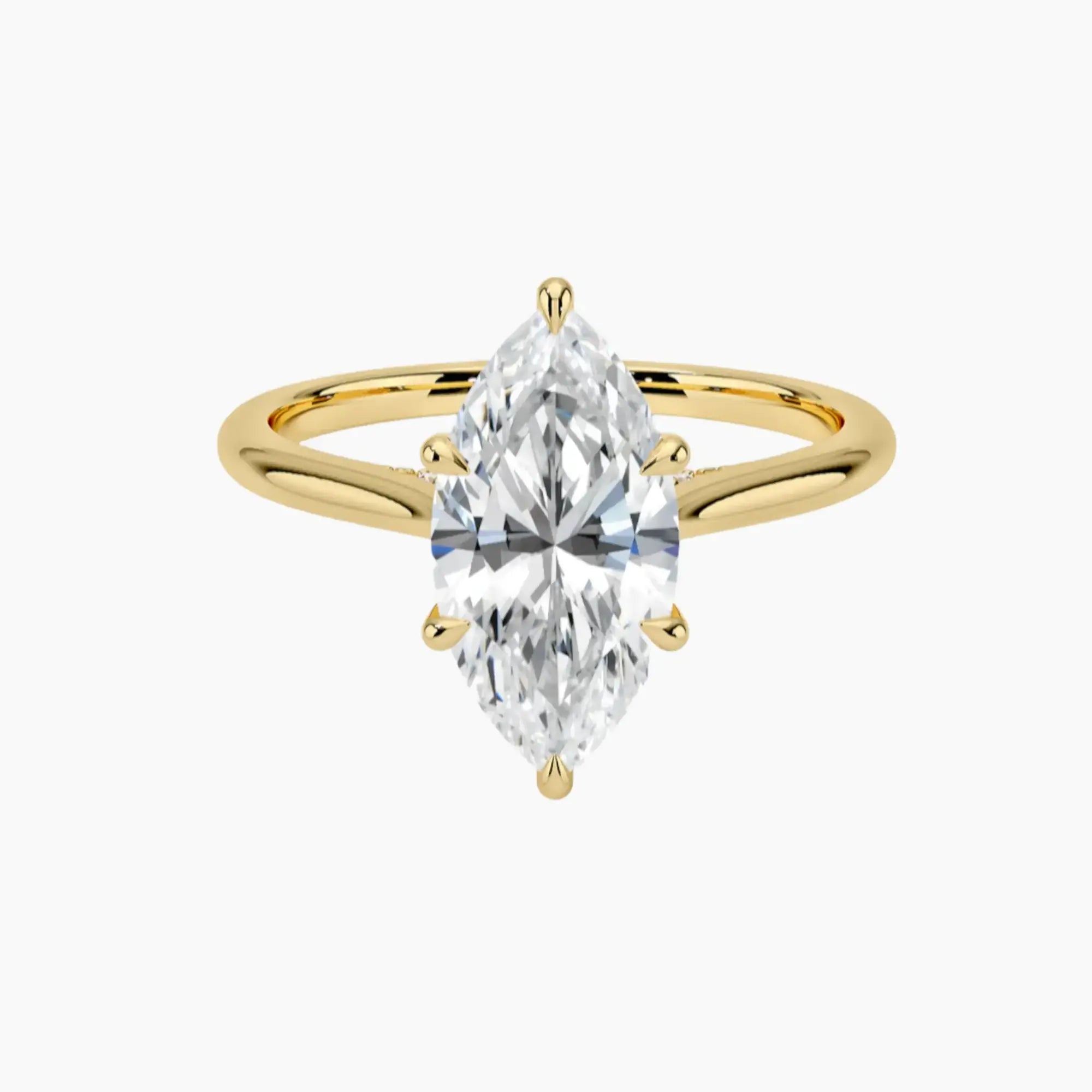 Hestia Marquise Hidden Halo 2.5 Carat Lab Grown Diamond Engagement Ring in 18K Rose Gold