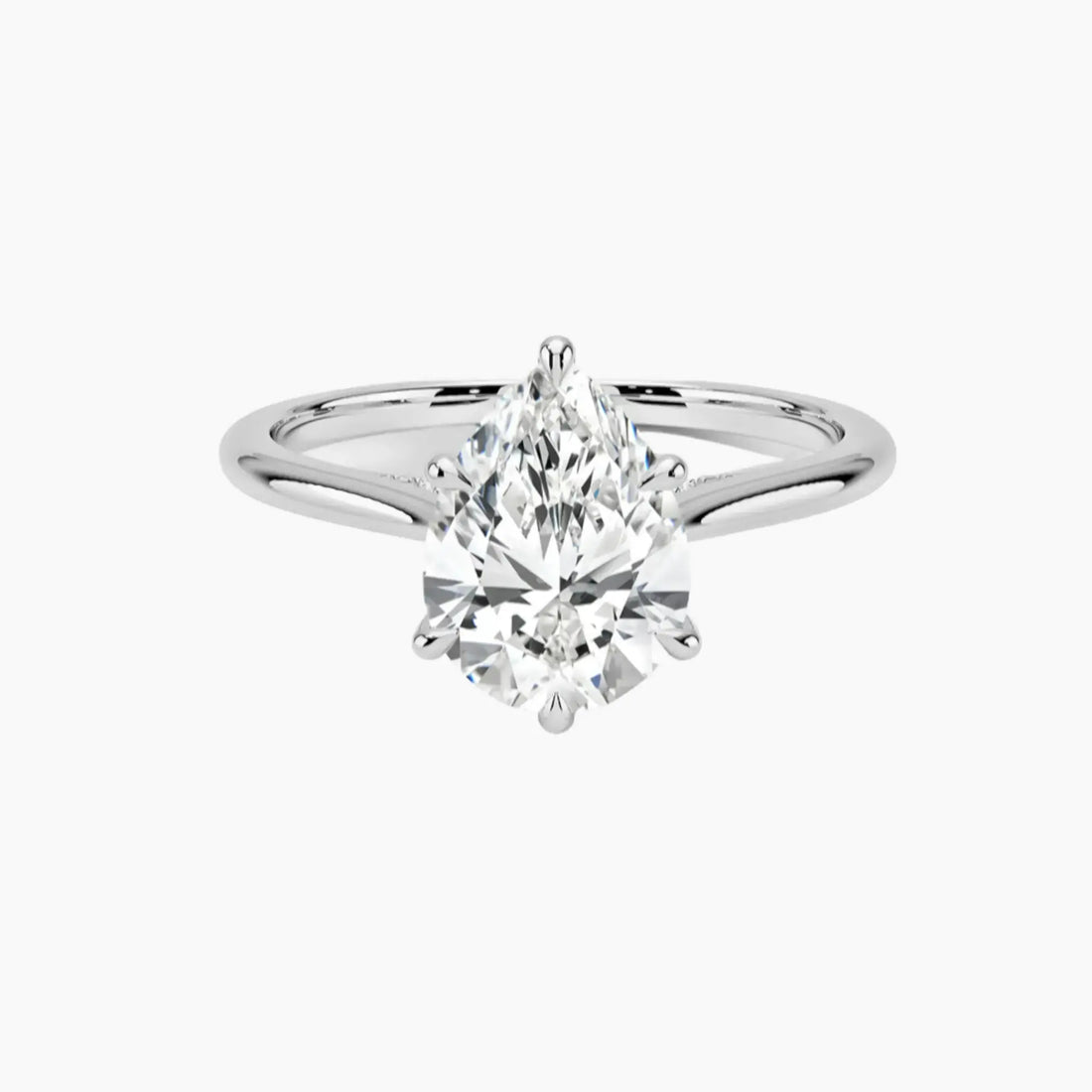 Hestia Pear Hidden Halo 3 Carat Lab Grown Diamond Engagement Ring in 14K Rose Gold