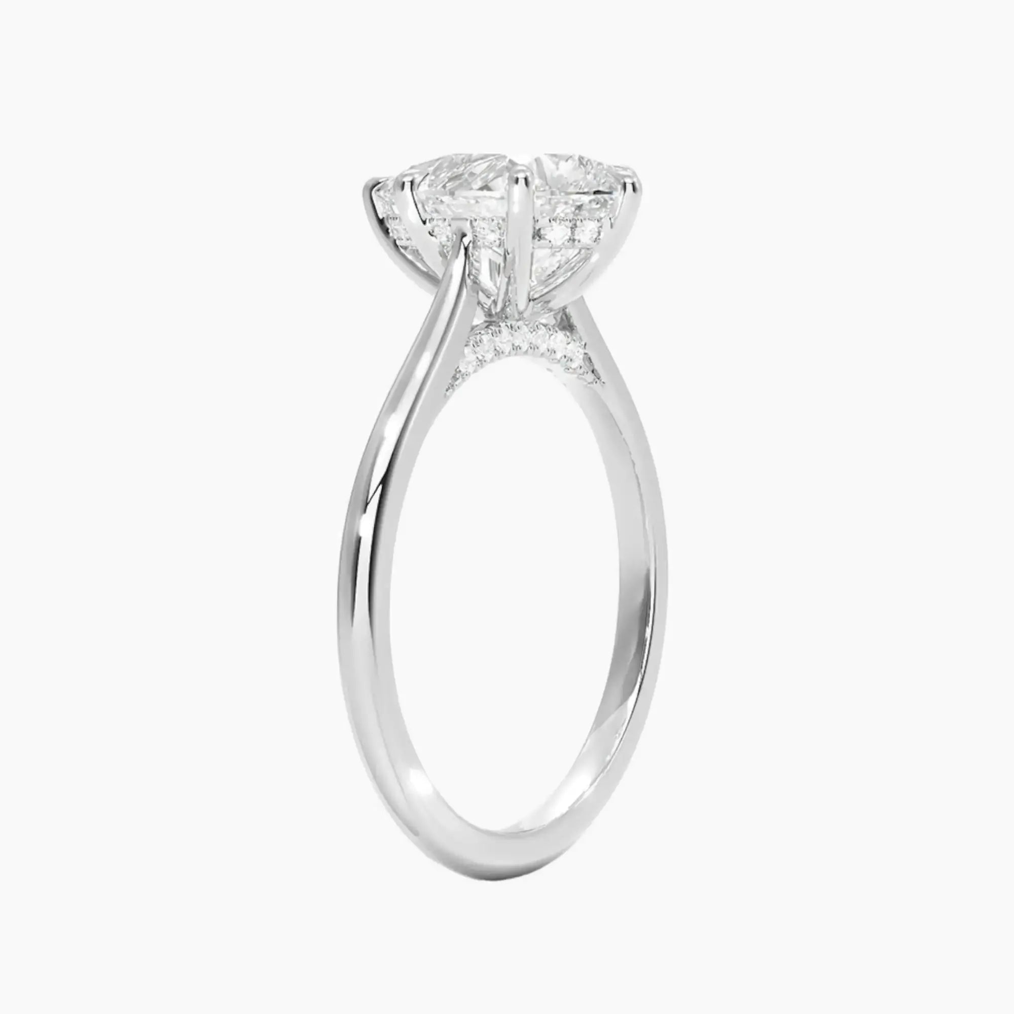 Hestia Pear Hidden Halo 1.5 Carat Lab Grown Diamond Engagement Ring in 14K Yellow Gold