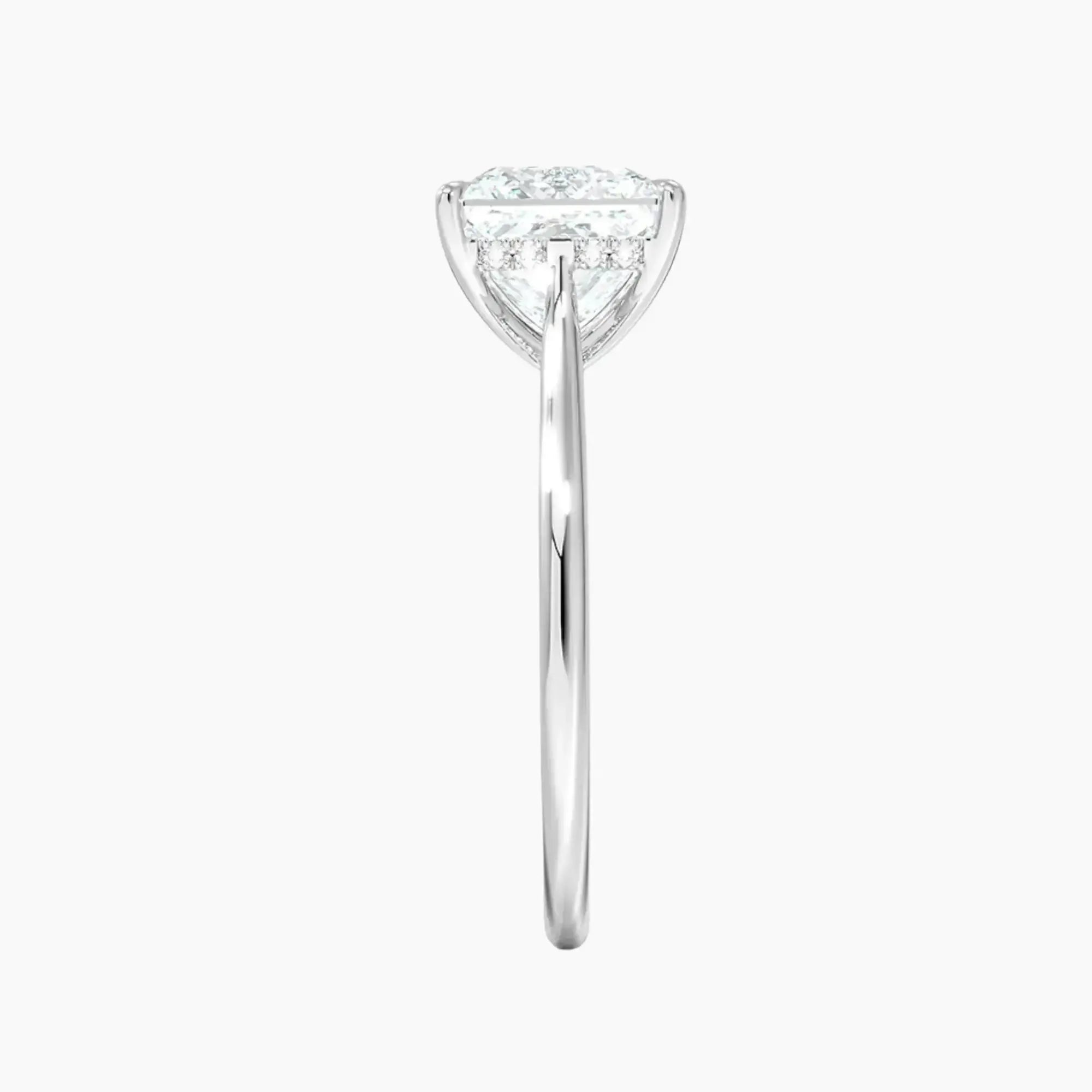 Hestia Princess Hidden Halo 2 Carat Lab Grown Diamond Engagement Ring in 14K White Gold