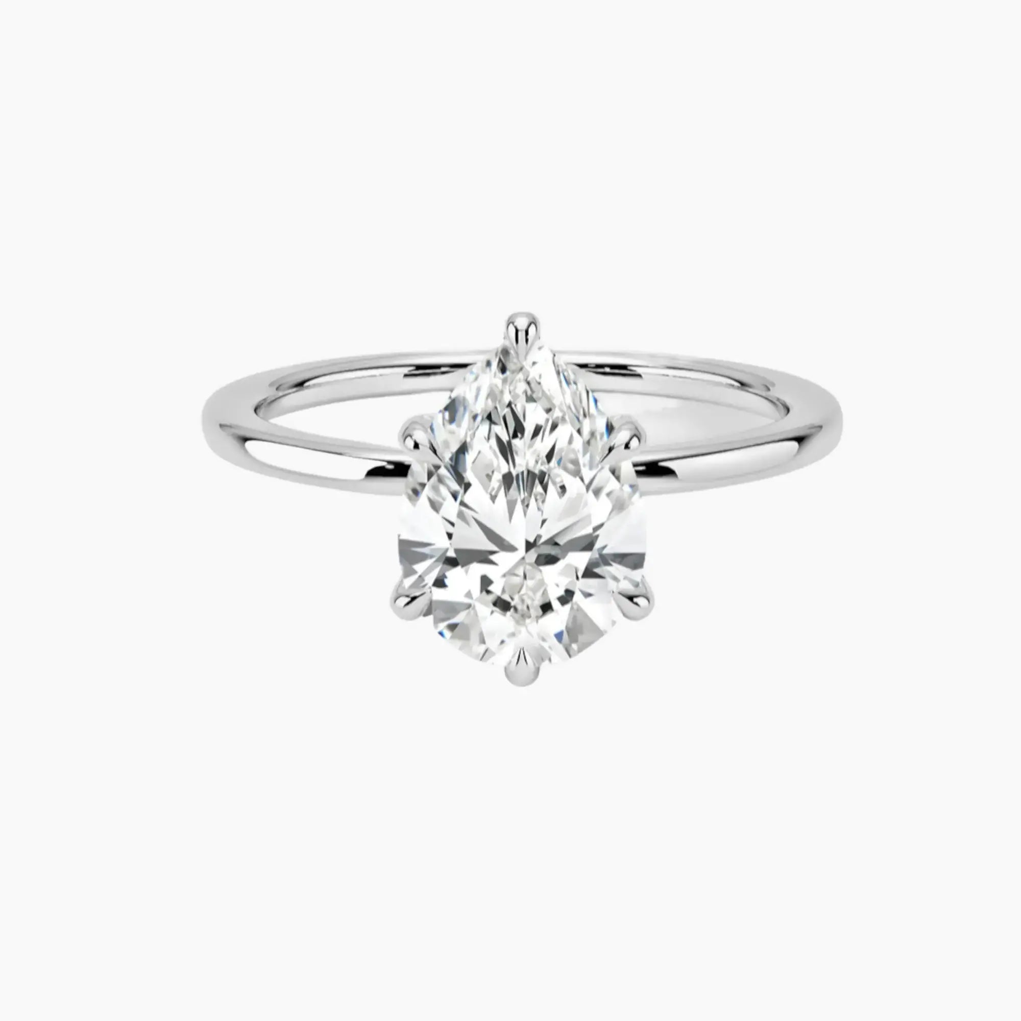 Dahlia Pear Hidden Halo 1 Carat Lab Grown Diamond Engagement Ring in 18K Rose Gold