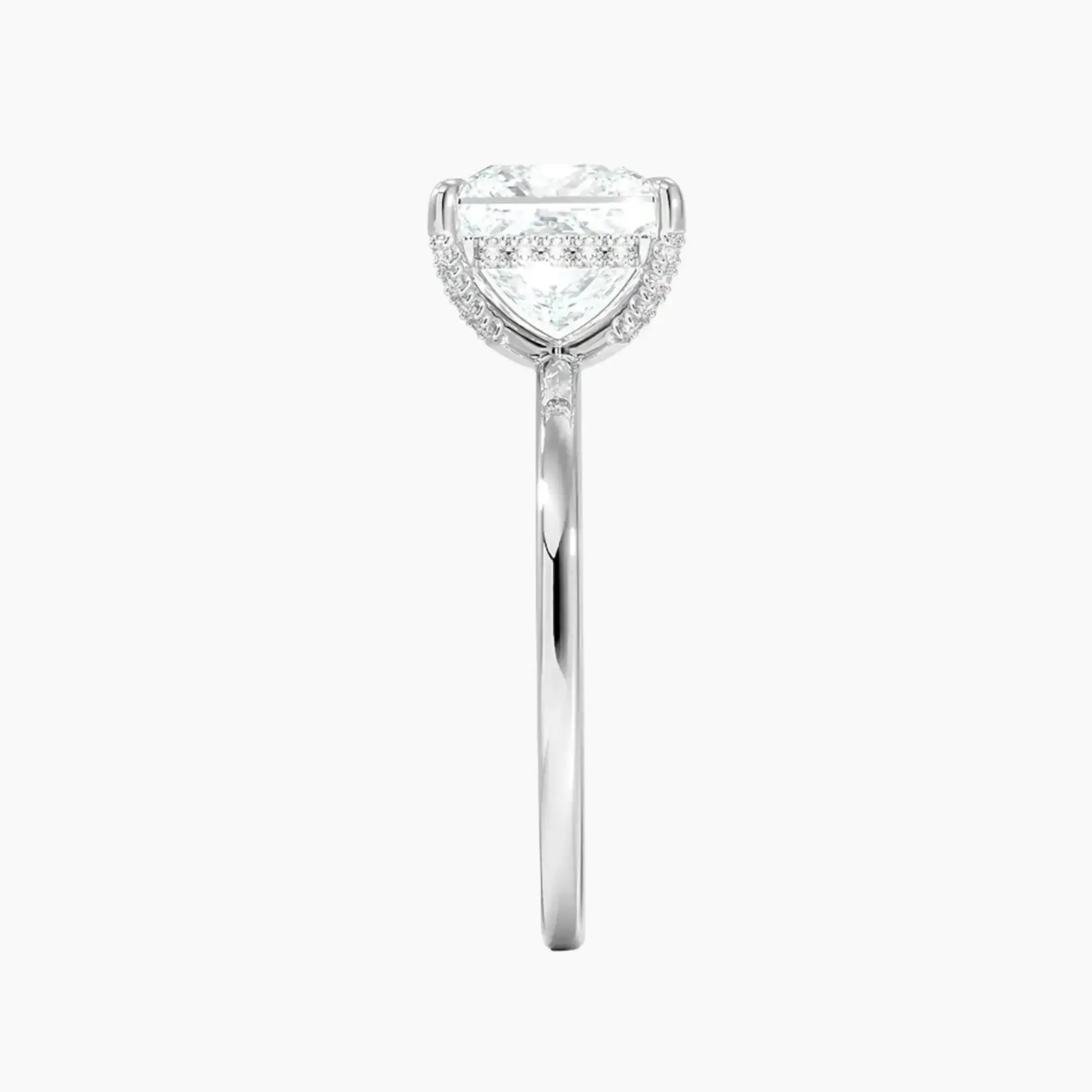 Dahlia Princess Hidden Halo 2.5 Carat Lab Grown Diamond Engagement Ring in 14K Yellow Gold