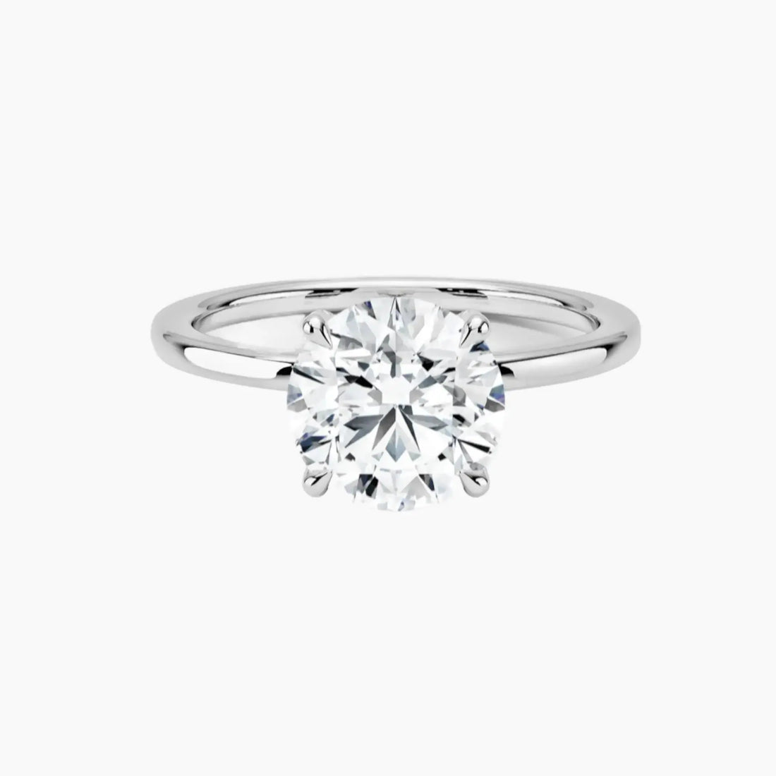 Dahlia Round Hidden Halo 1.5 Carat Lab Grown Diamond Engagement Ring in 18K Rose Gold