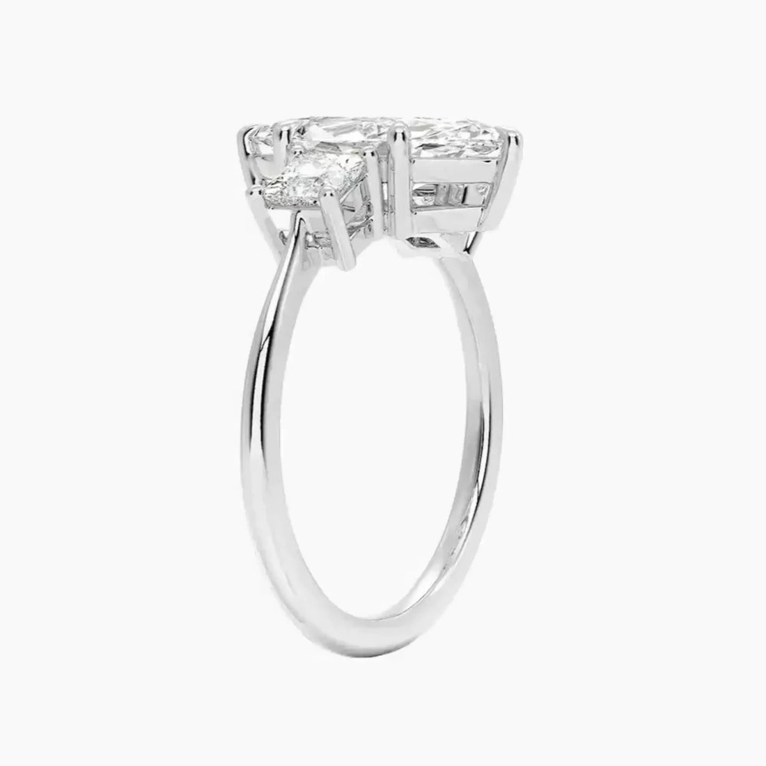 Vespera Marquise Three Stone 1 Carat Lab Grown Diamond Engagement Ring in 14K Yellow Gold