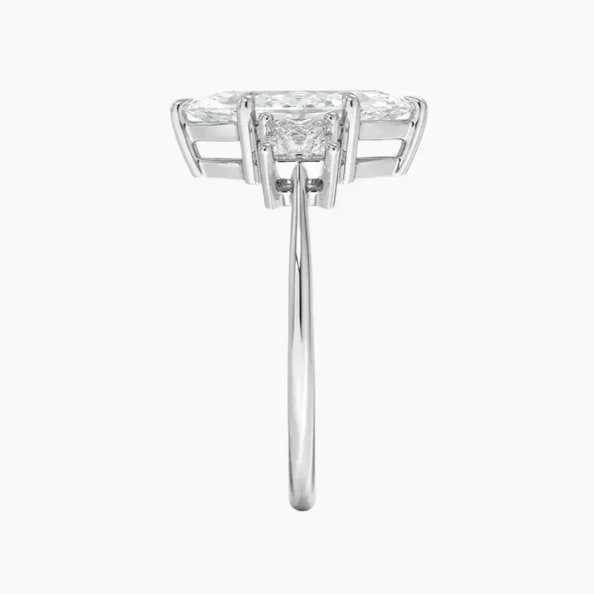 Vespera Marquise Three Stone 1 Carat Lab Grown Diamond Engagement Ring in 14K Yellow Gold