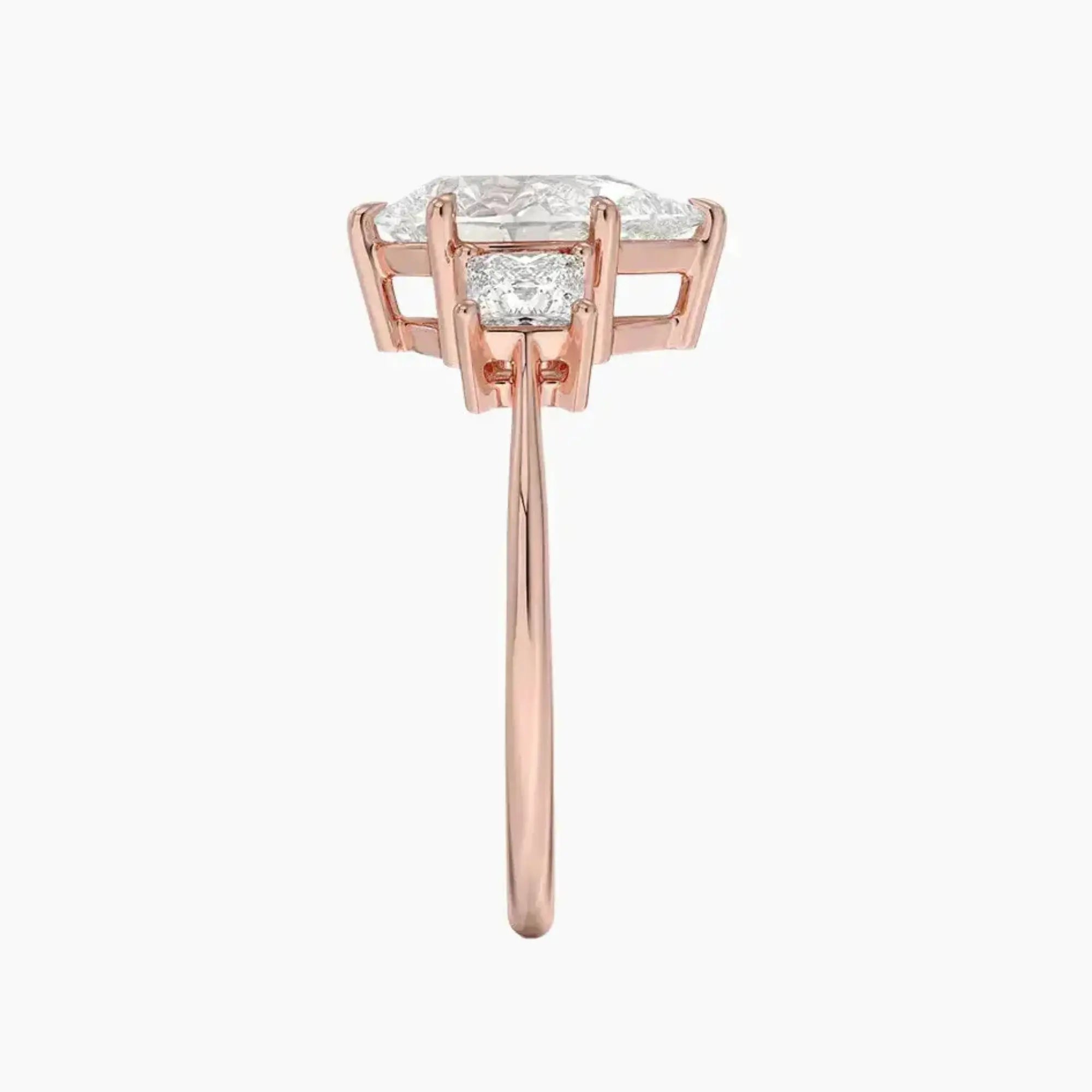 Vespera Pear Three Stone 1.5 Carat Lab Grown Diamond Engagement Ring in 18K White Gold