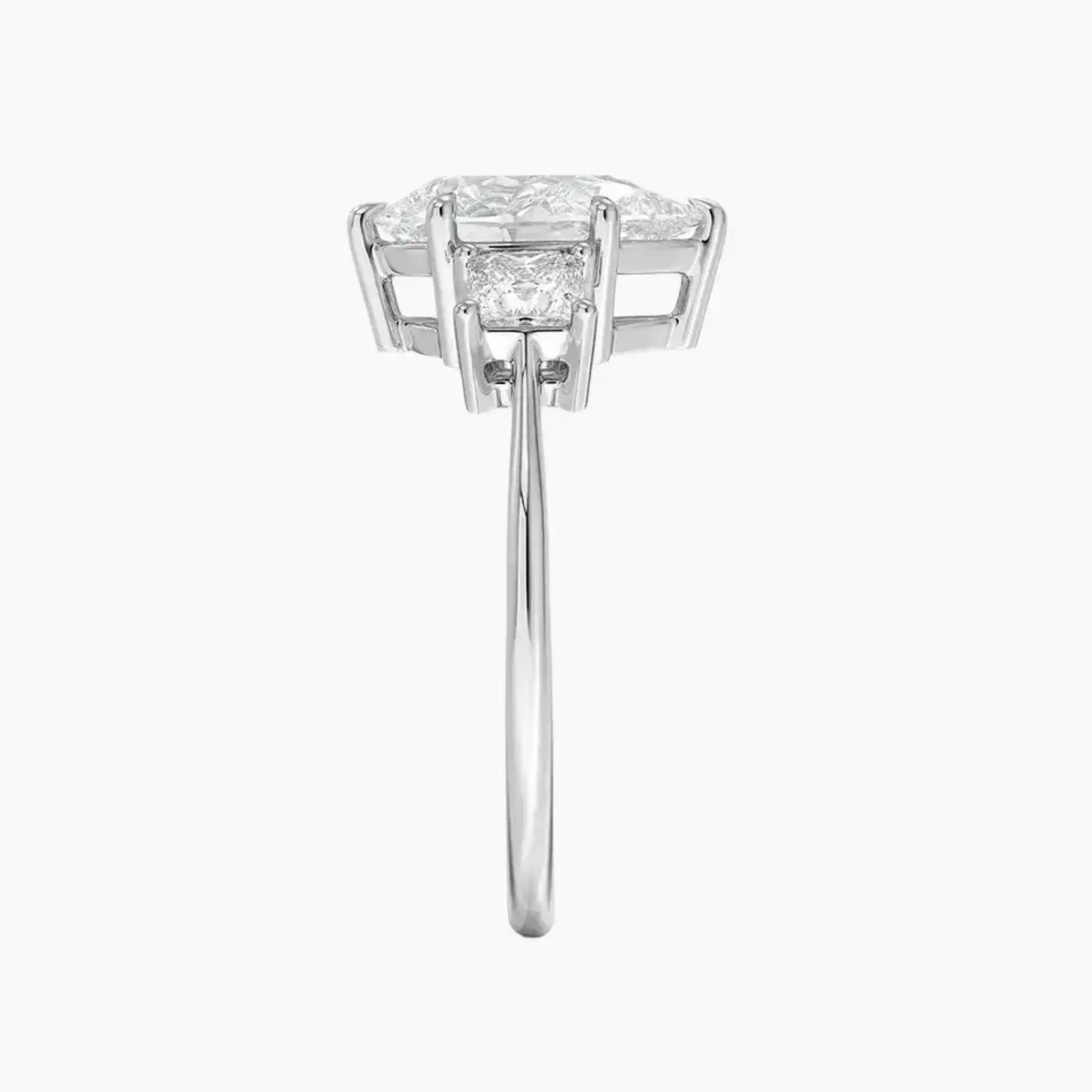 Vespera Pear Three Stone 2 Carat Lab Grown Diamond Engagement Ring in 14K Yellow Gold