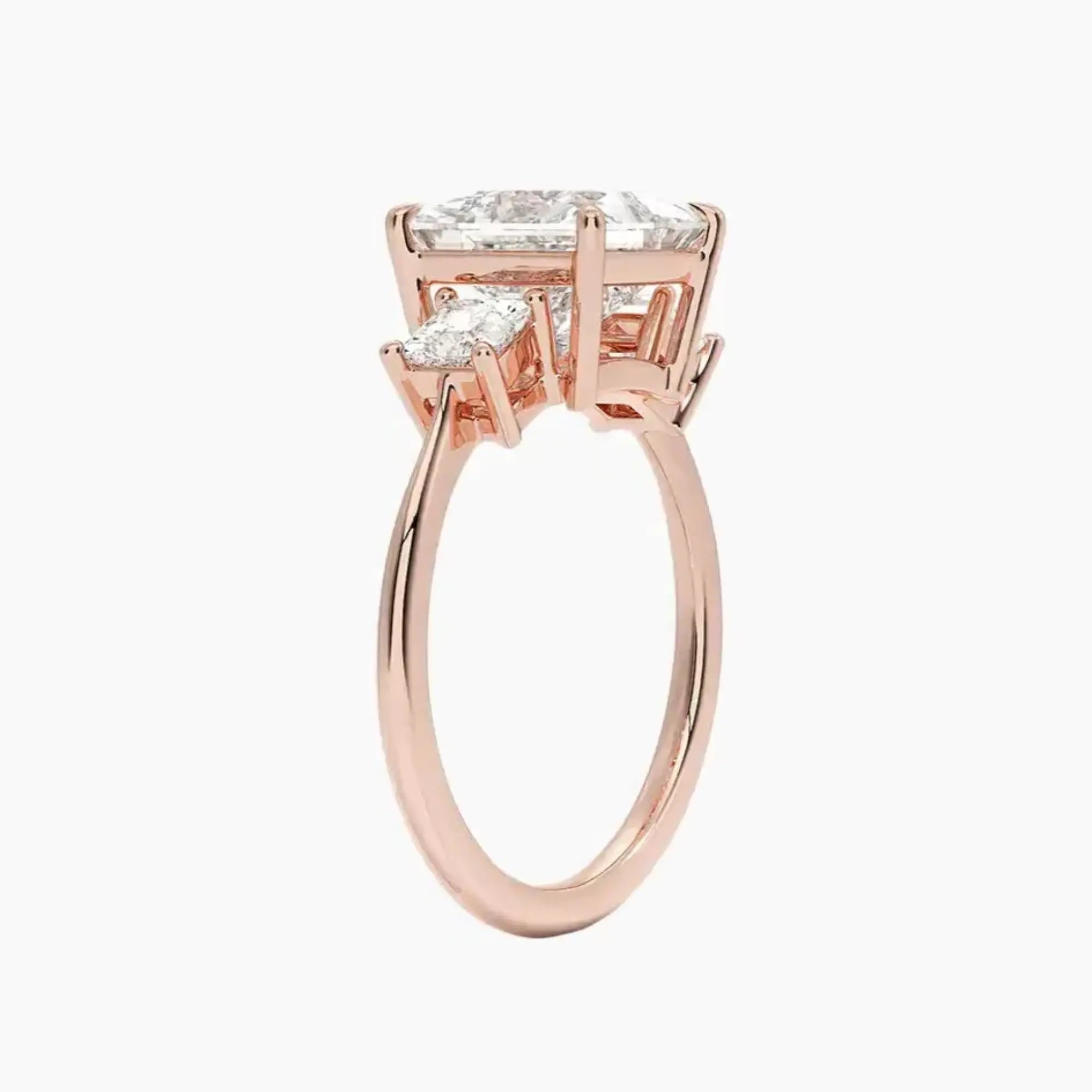Vespera Princess Three Stone 1.5 Carat Lab Grown Diamond Engagement Ring in 18K White Gold