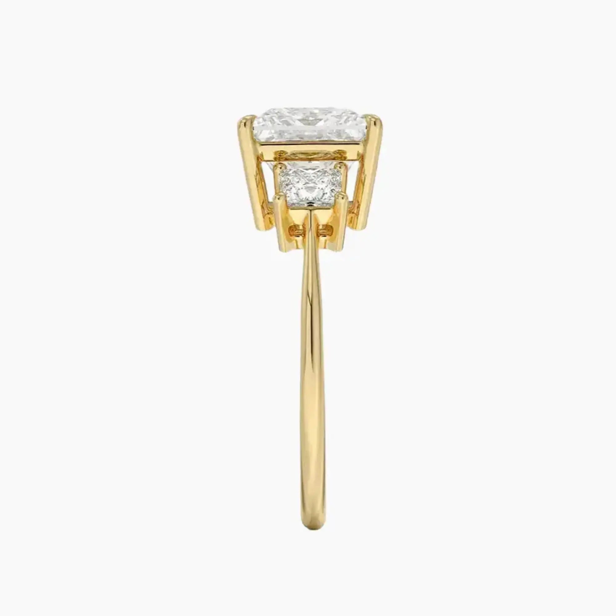 Vespera Princess Three Stone 1.5 Carat Lab Grown Diamond Engagement Ring in 18K White Gold