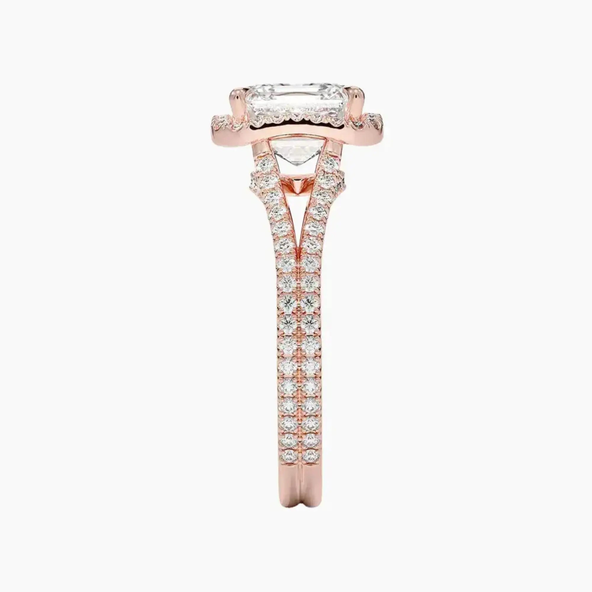 Zephyrine Asscher Designer Diamond Ring Setting in 18K Yellow Gold