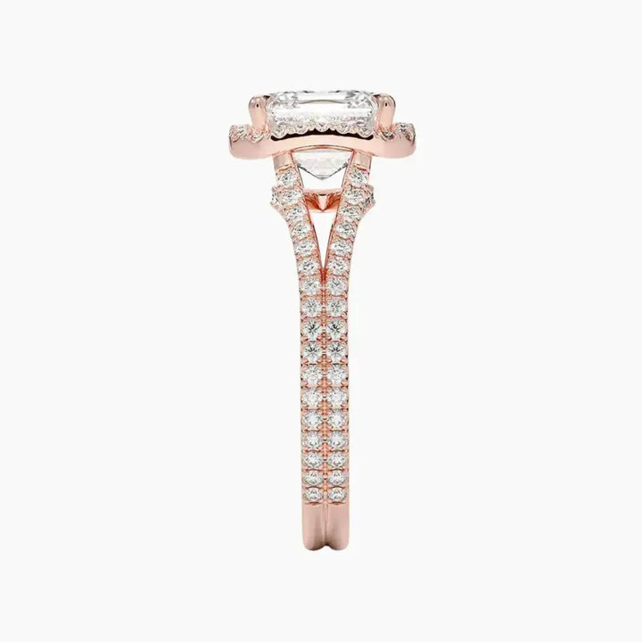 Zephyrine Asscher Designer 2.5 Carat Lab Grown Diamond Engagement Ring in 18K Yellow Gold