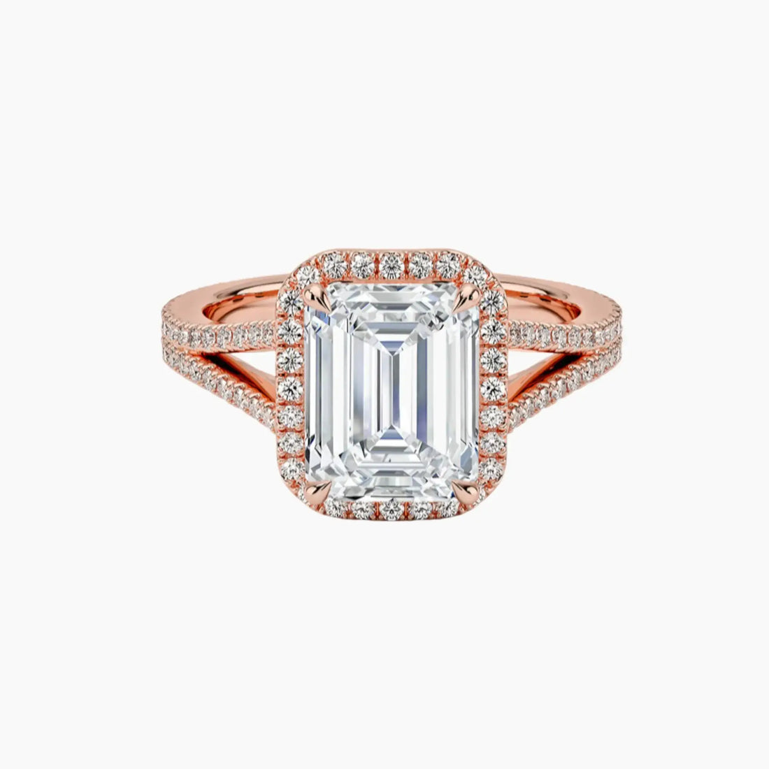 Zephyrine Emerald Designer Diamond Ring Setting in 18K Yellow Gold