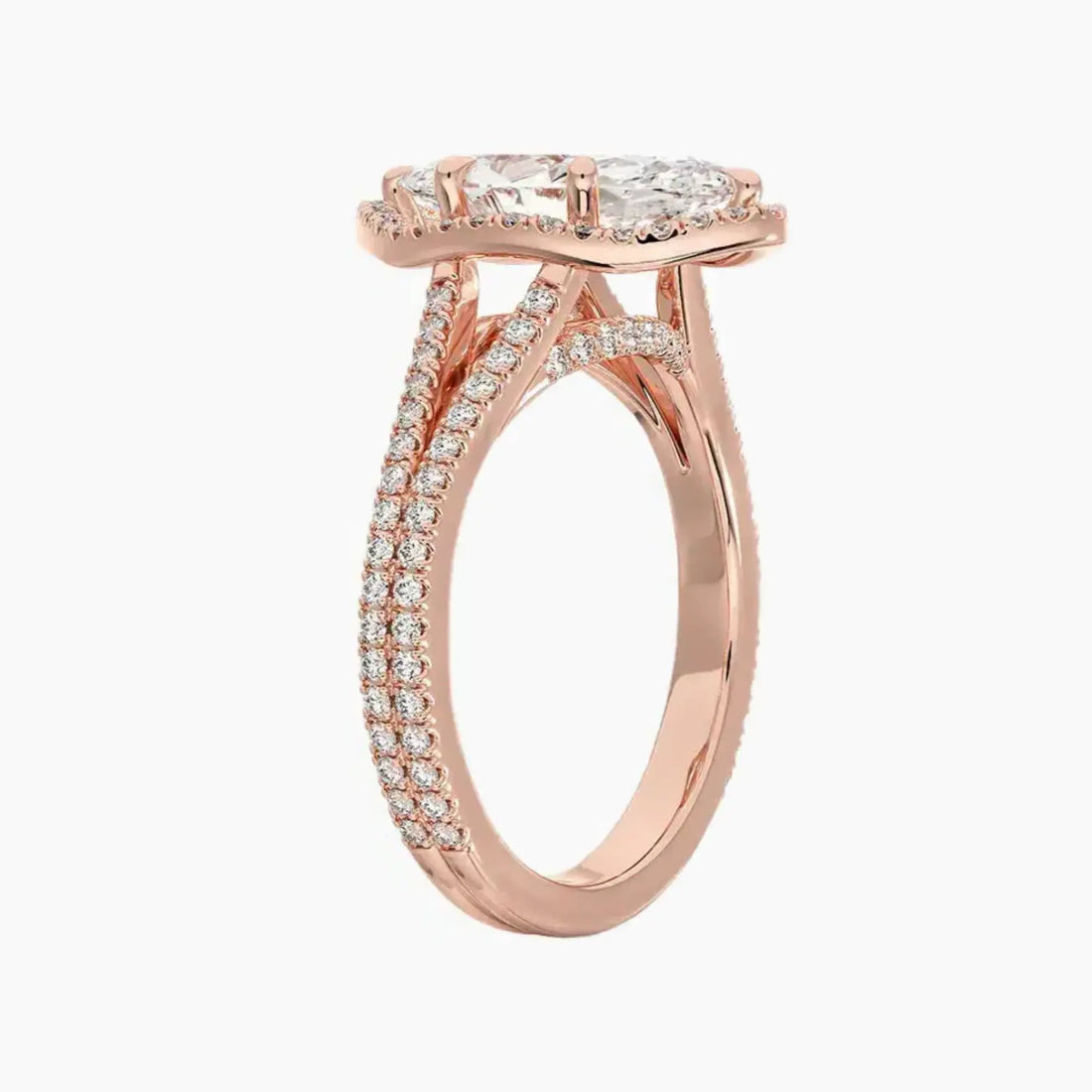 Zephyrine Marquise Designer 2.5 Carat Lab Grown Diamond Engagement Ring in 18K Rose Gold