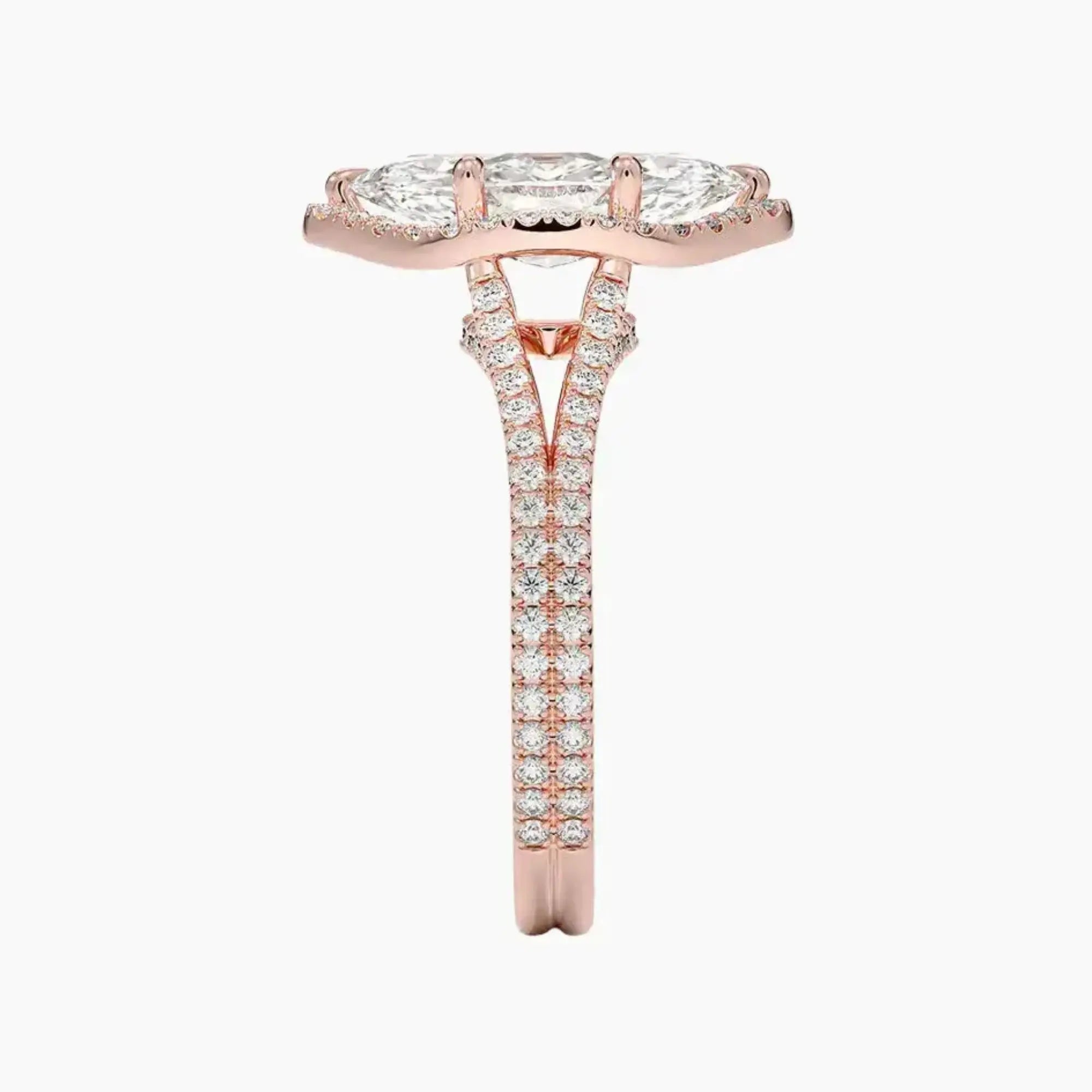 Zephyrine Marquise Designer Diamond Ring Setting in 14K Yellow Gold